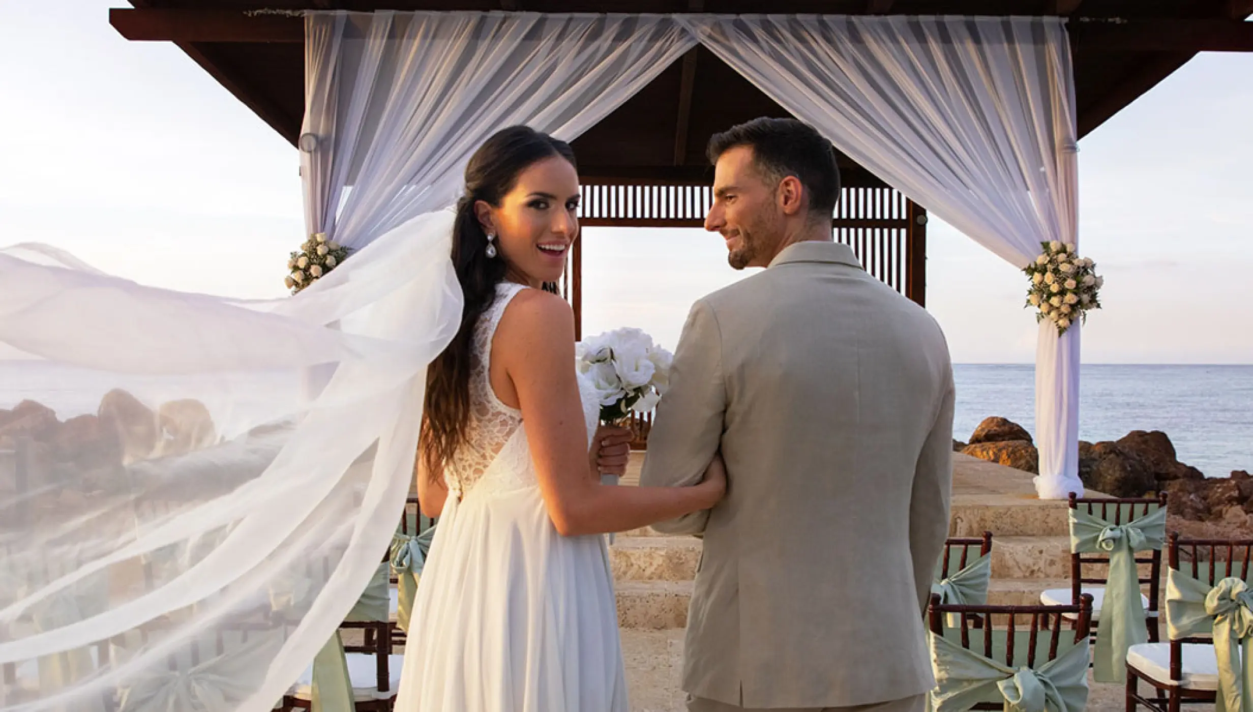 Ocean Gazebo Wedding Venue at Royalton Blue Waters.