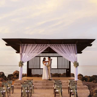 Ocean Gazebo Wedding Venue at Royalton Blue Waters.