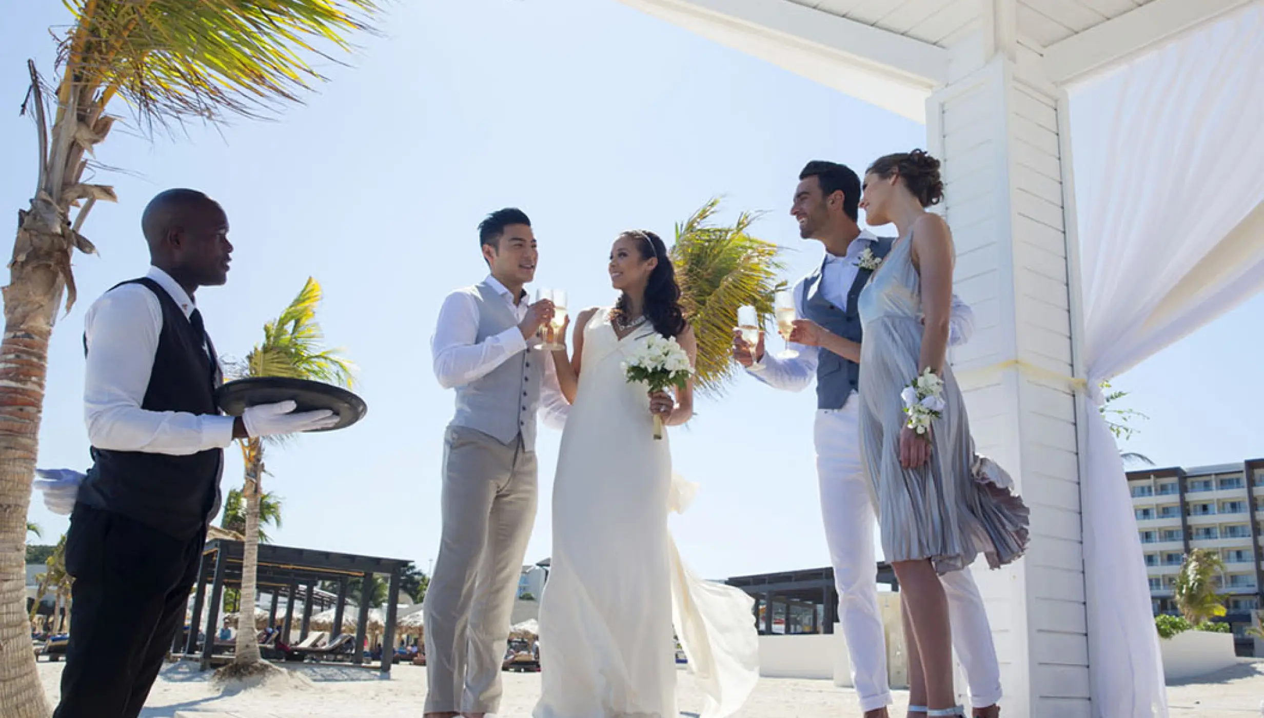 Beach Gazebo Wedding Venue at Royalton Blue Waters.