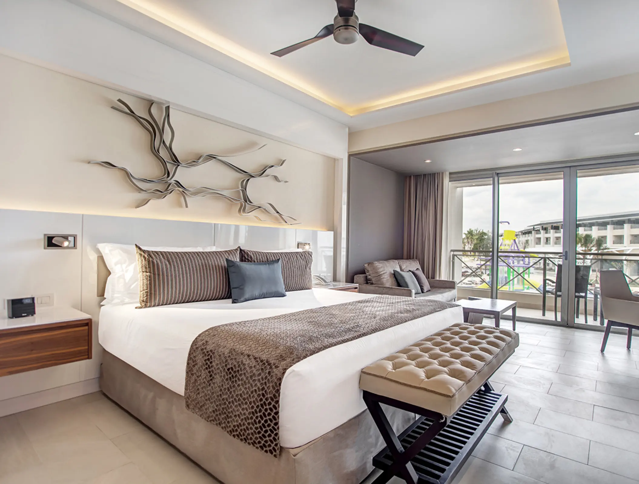 Luxury junior suite with a private balcony at Royalton Negril, Jamaica