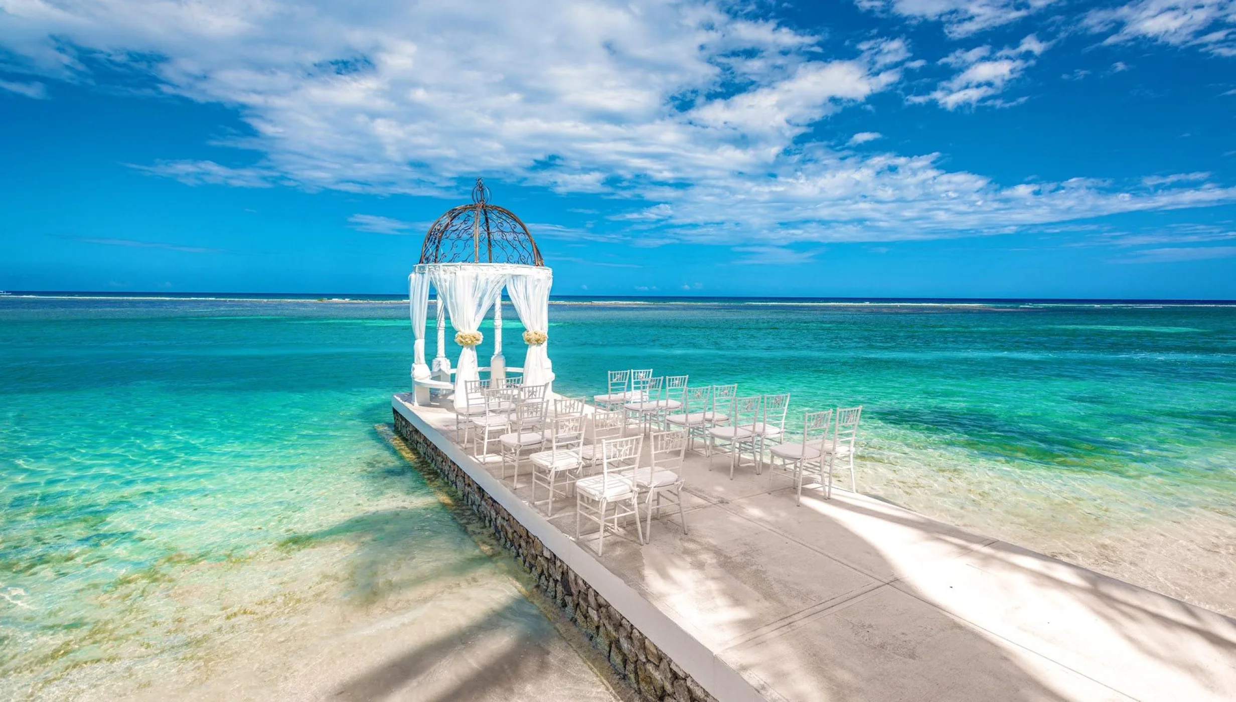 Greek gazebo at Sandals Montego Bay