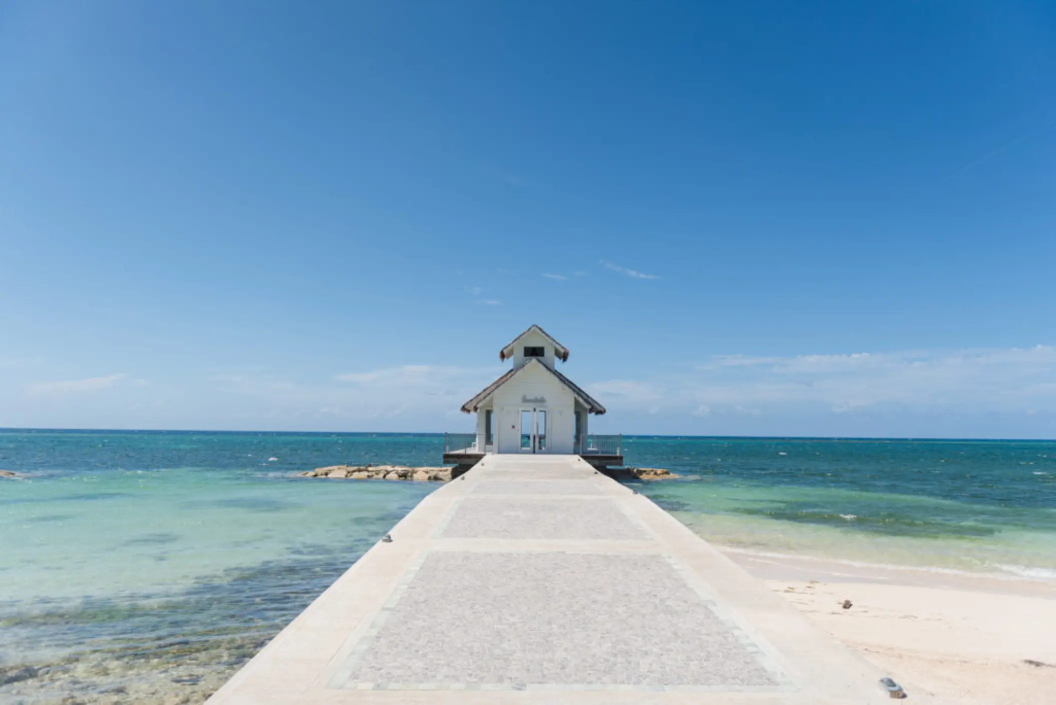 Overwater wedding chapel at Sandals Montego Bay, Montego Bay