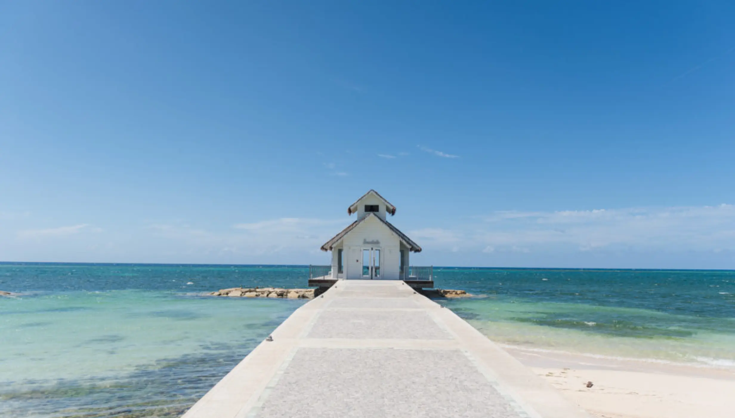 Overwater wedding chapel at Sandals Montego Bay, Montego Bay