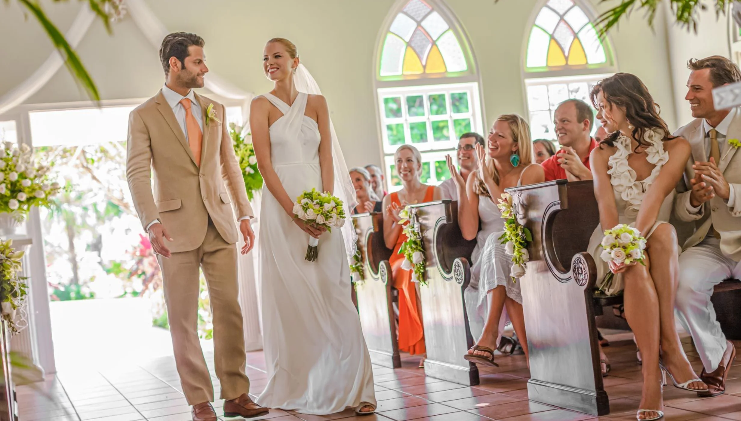 Wedding in the chapel at Sandals Montego Bay