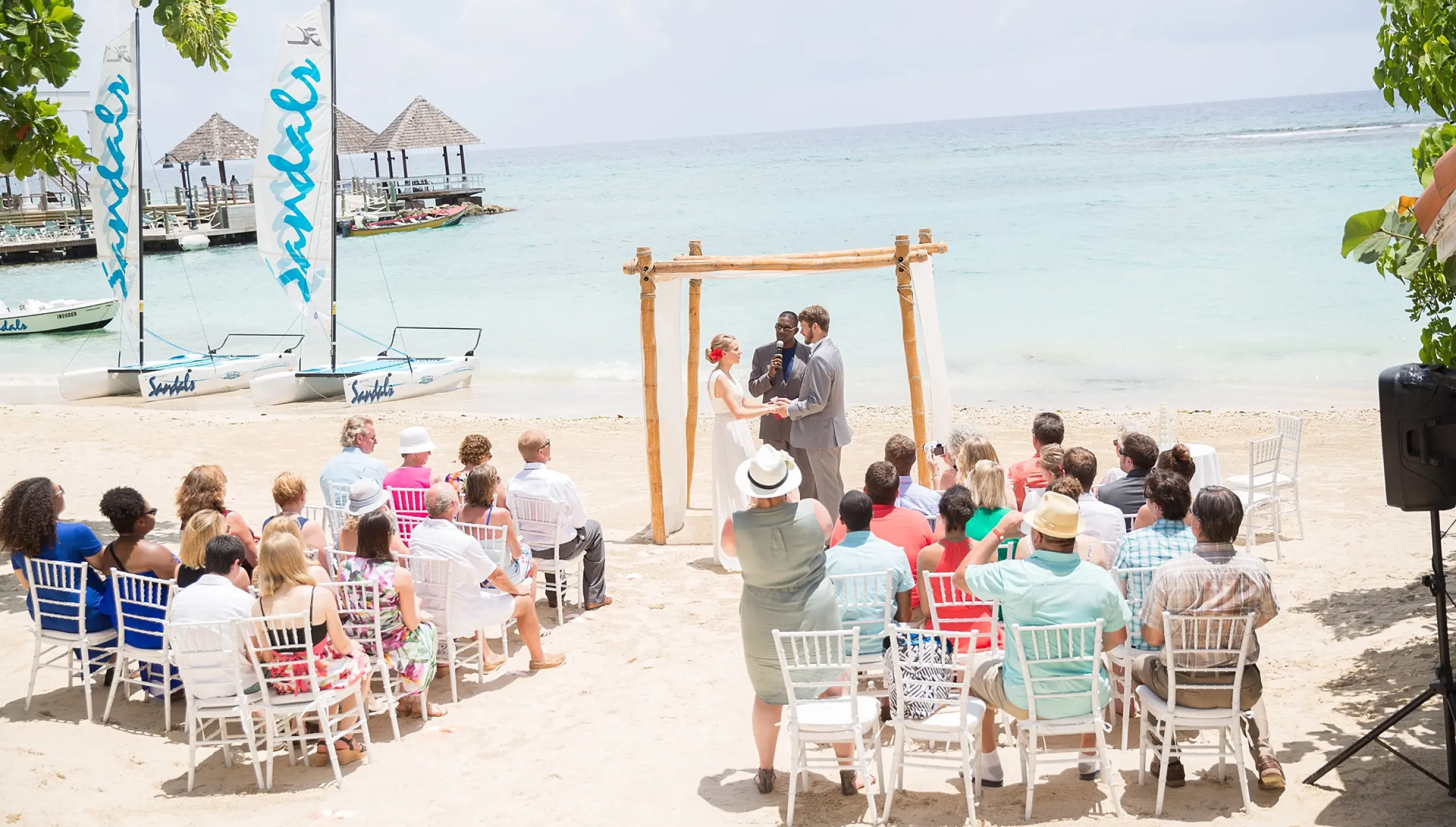 Ceremony in the beach at Sandals Ochi