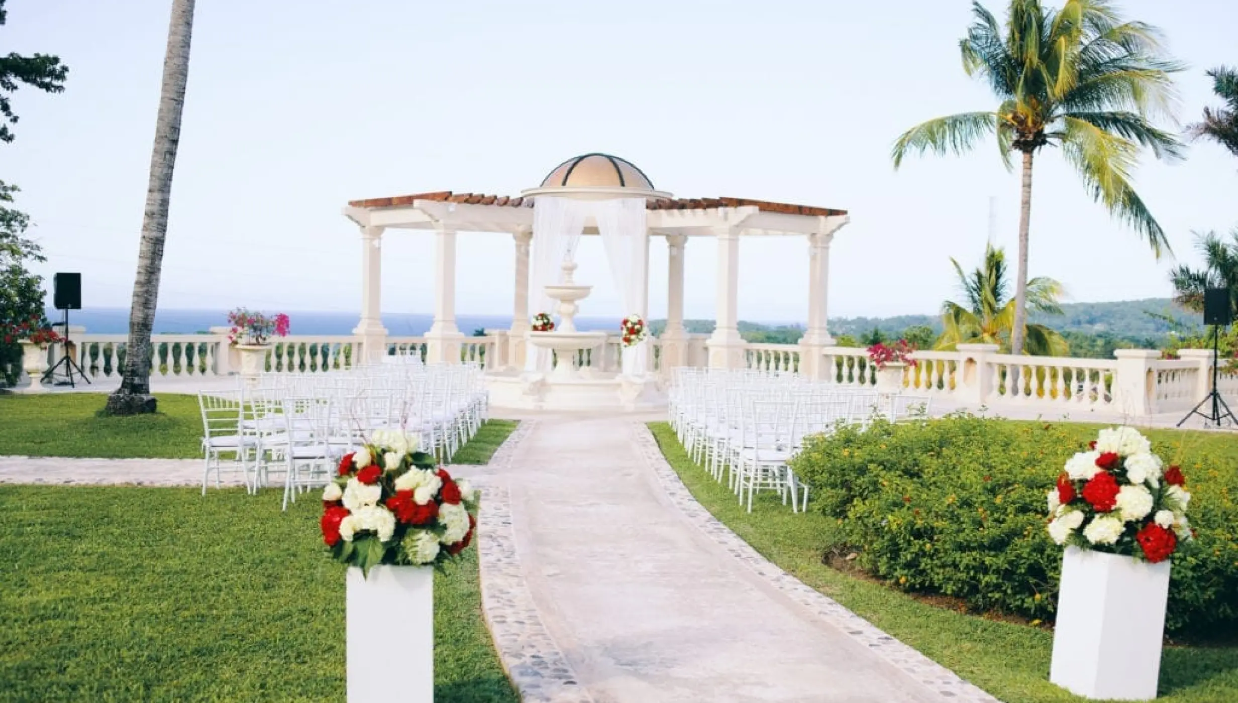 European wedding garden at Sandals Ochi