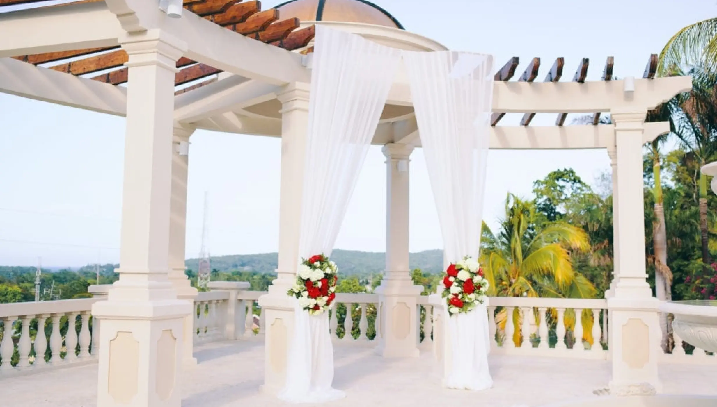 European wedding garden at Sandals Ochi