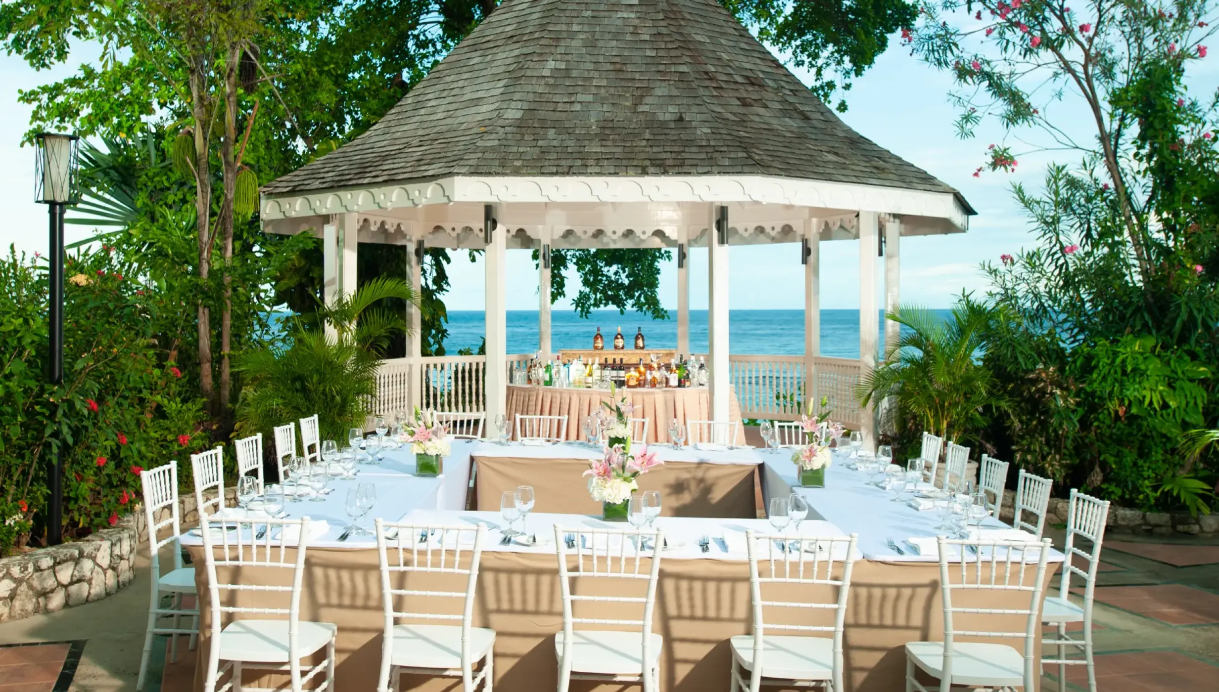 Garden gazebo at Sandals Ochi