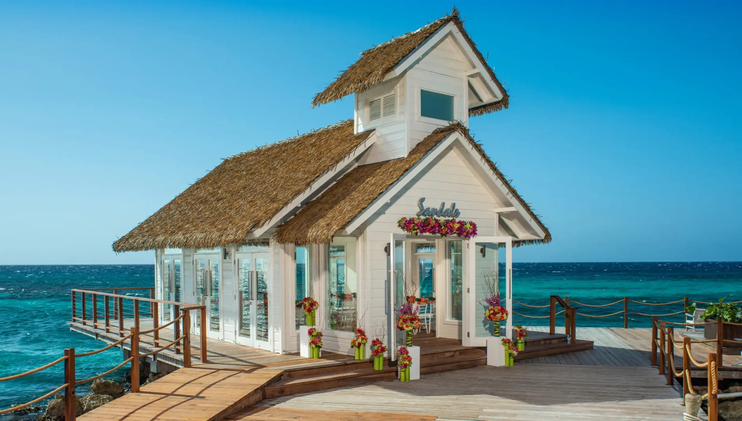 Over the water chapel at Sandals Ochi