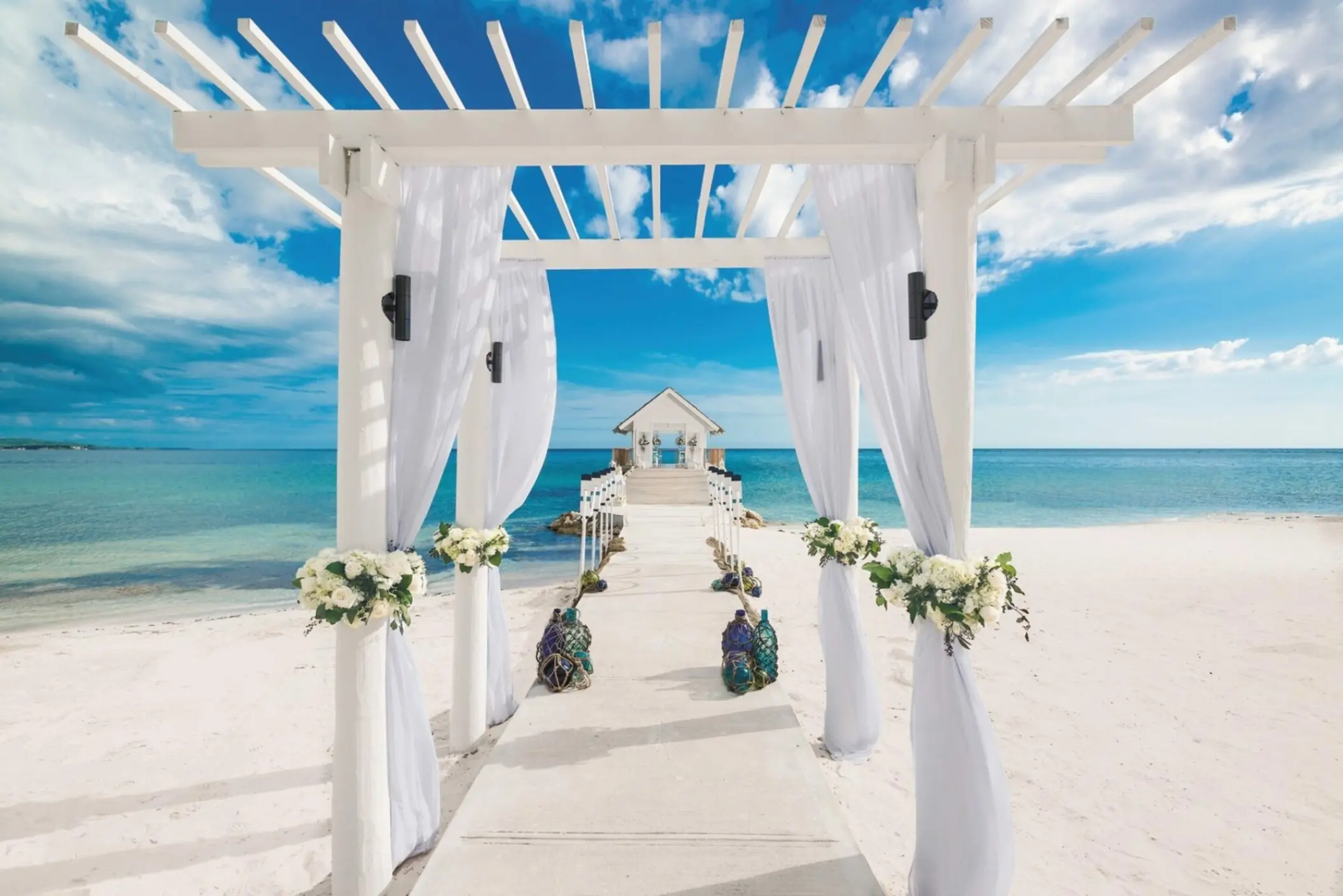Over-the-water wedding chapel at Sandals Montego Bay, Montego Bay