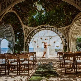 Sandos Caracol Eco Resort gazebo wedding venue near ocean