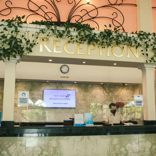 Sandos Playacar lobby reception