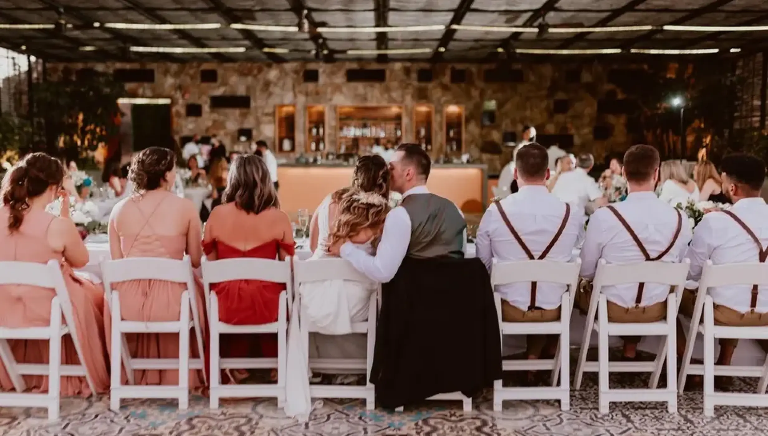 Dinner reception decor on mountaintop terrace at Sandos Finisterra Los Cabos