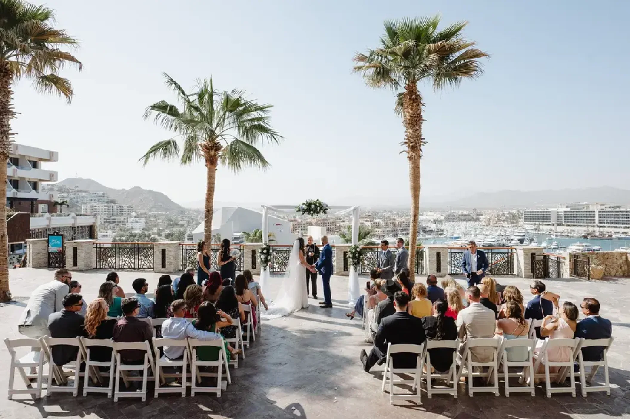 Ceremony on the plaza finisterra at Sandos Finisterra Los Cabos