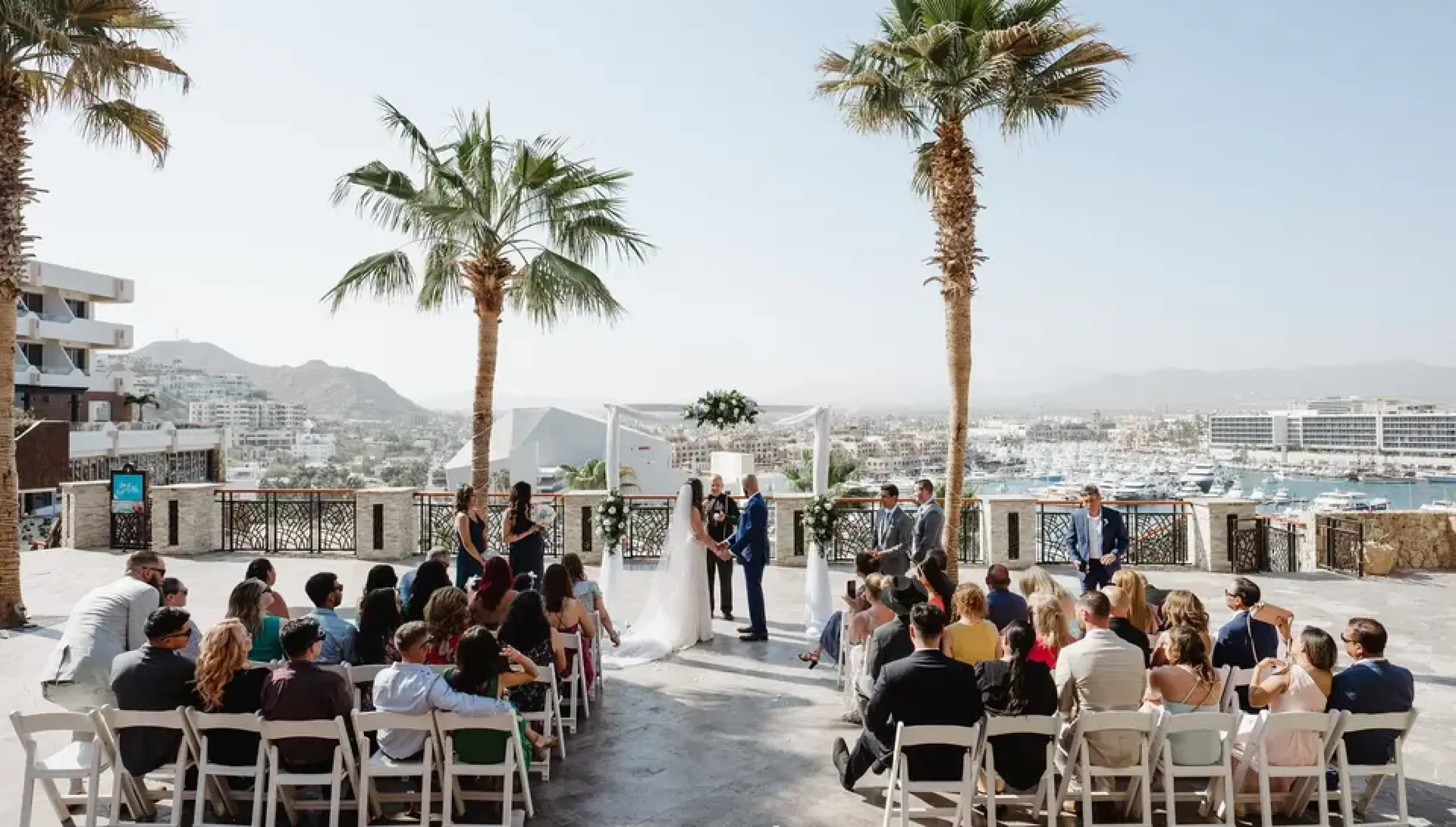 Ceremony on the plaza finisterra at Sandos Finisterra Los Cabos