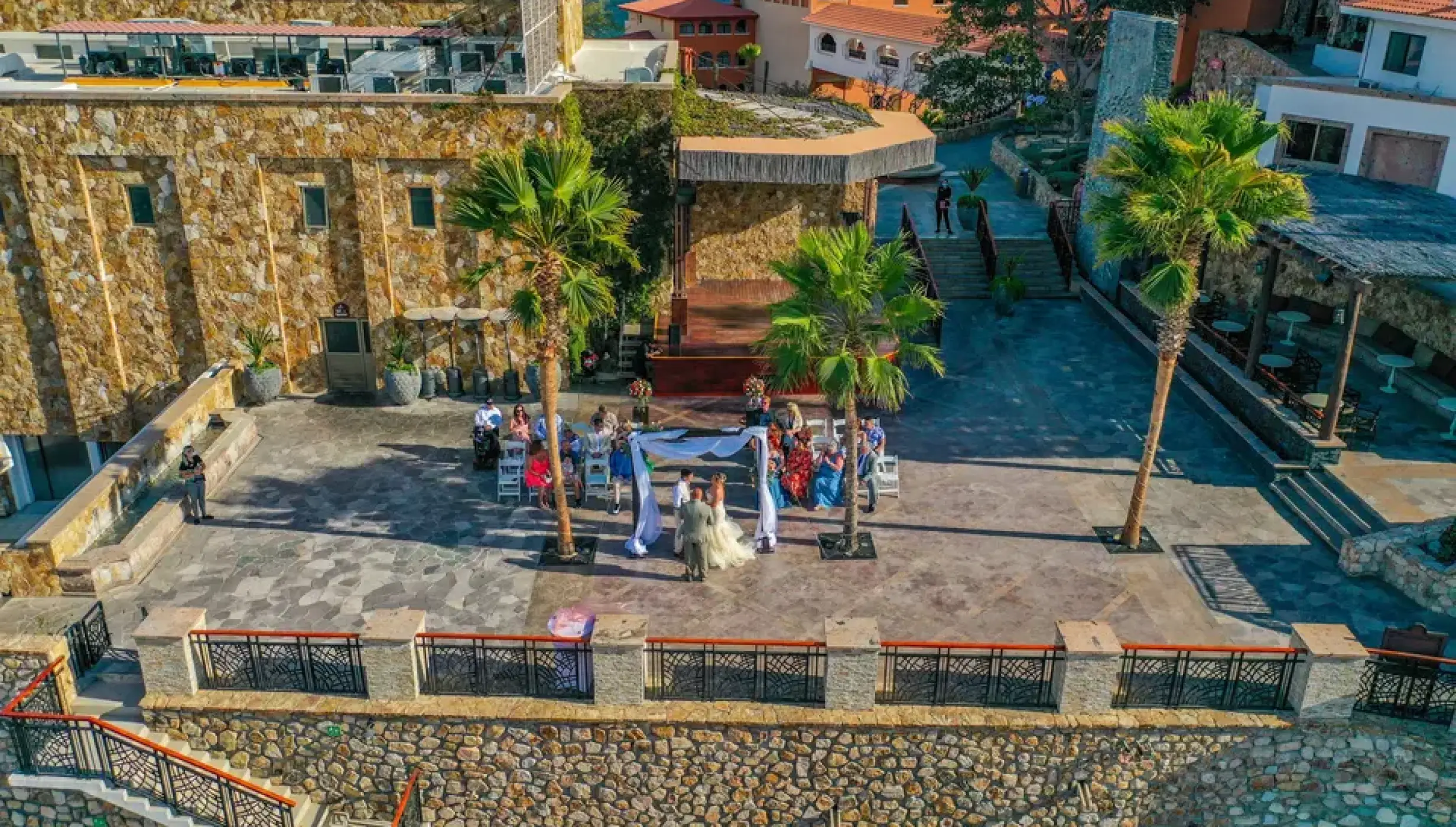 Ceremony on the plaza finisterra at Sandos Finisterra Los Cabos