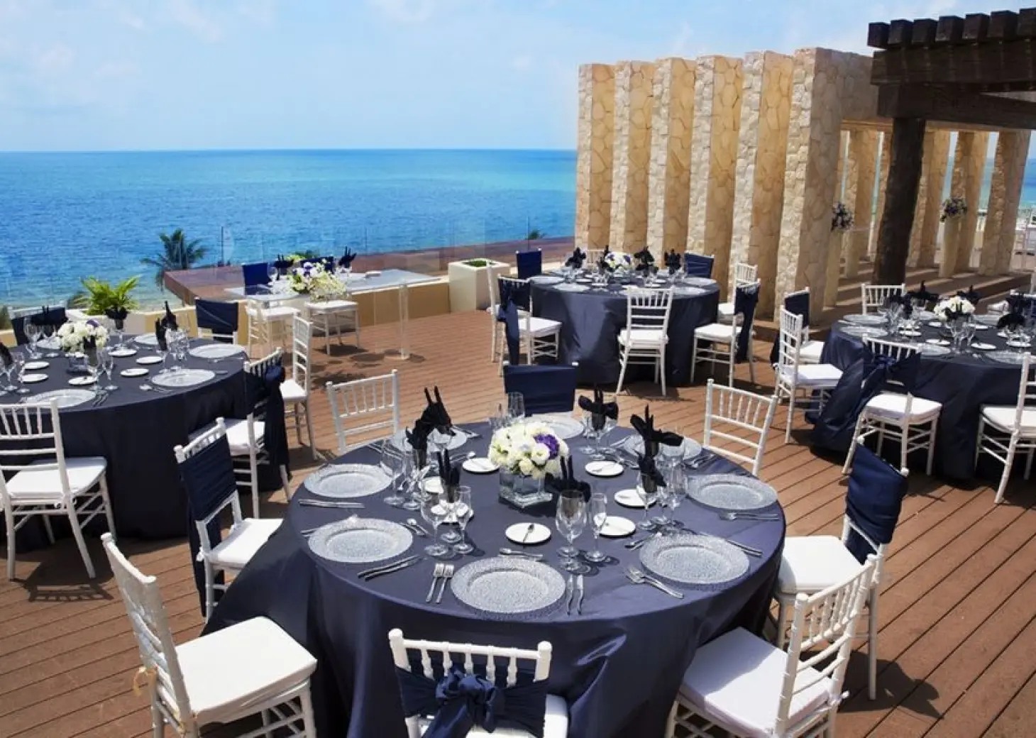 sky terrace wedding reception