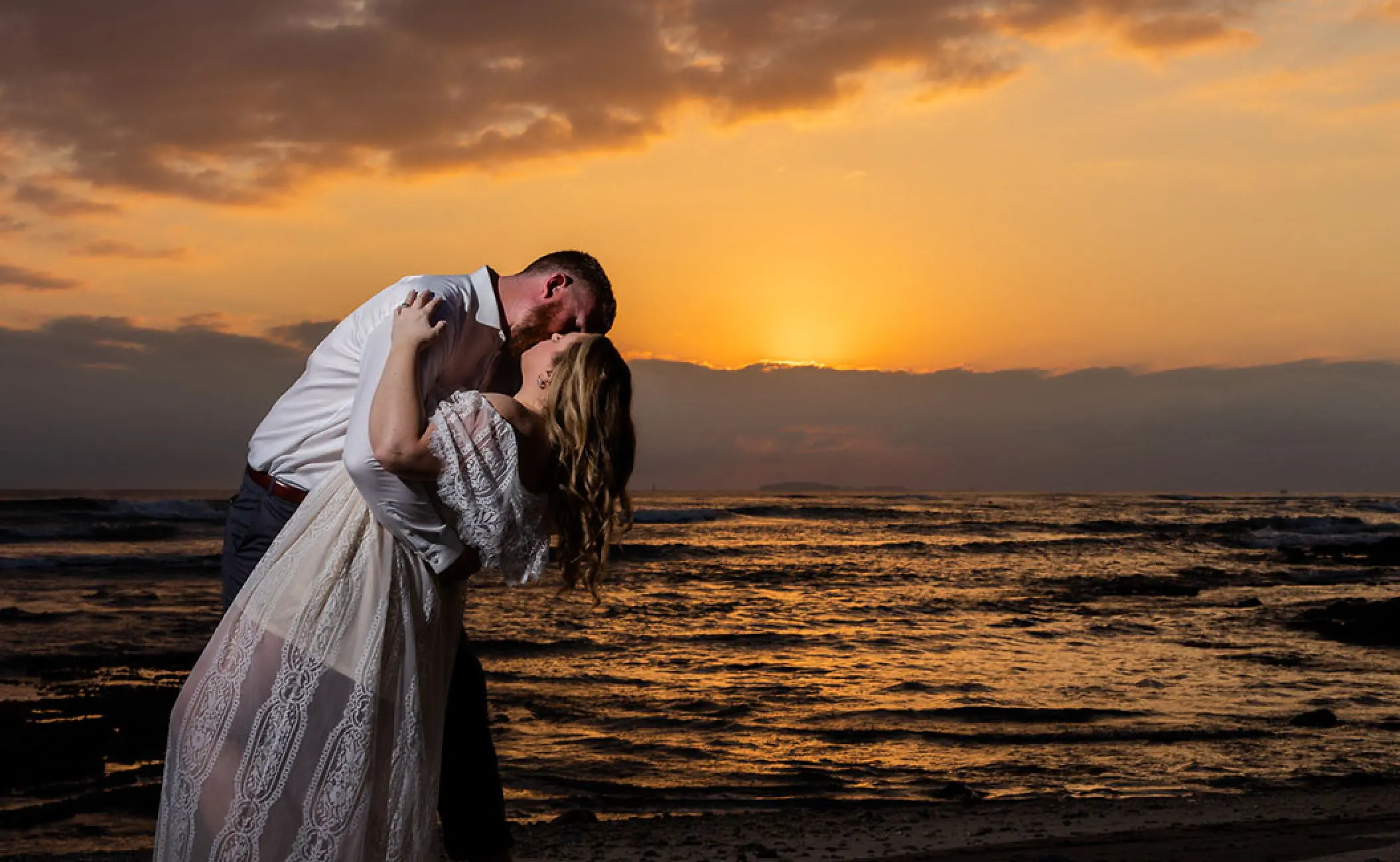 Sunset kiss on the beach at Secrets Bahia Mita, Puerto Vallarta