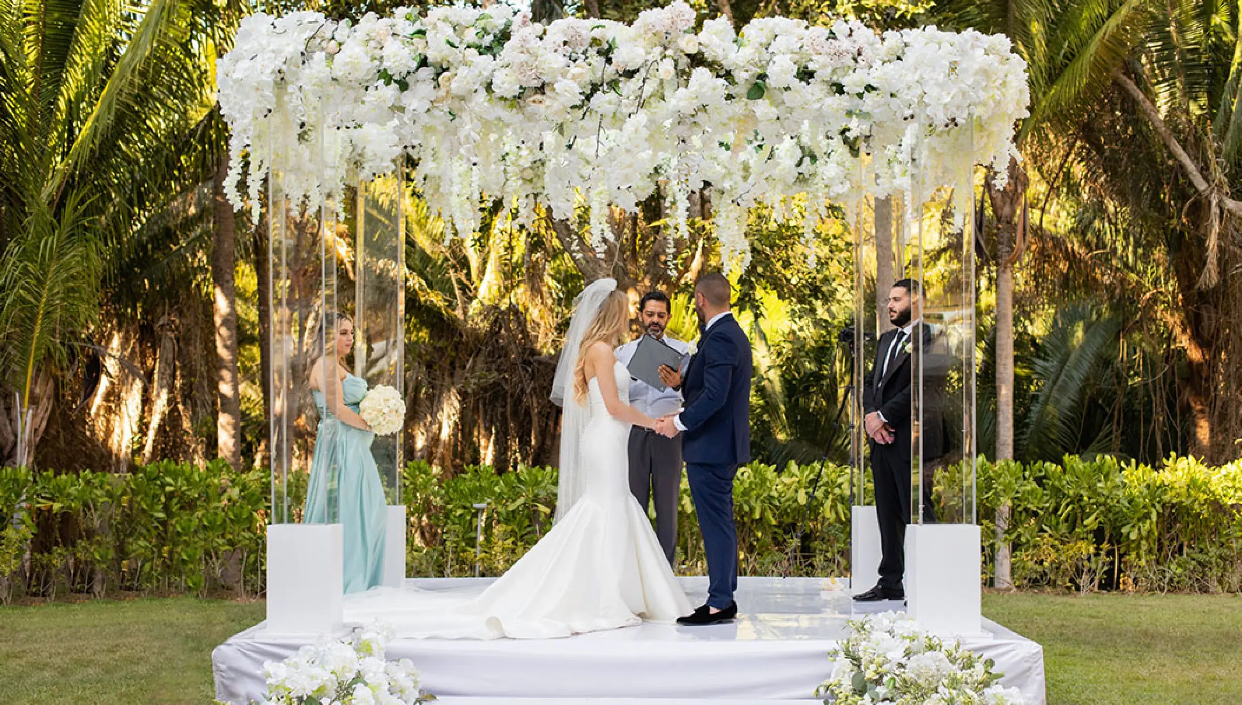 Wedding eremony in garden Bahia Mita at Secrets Bahia Mita Surf and Spa.