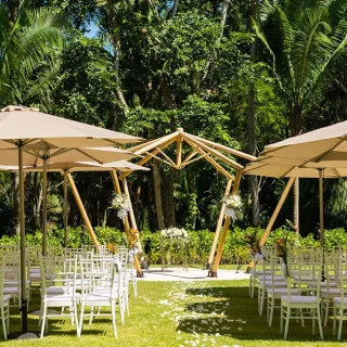 Ceremony on the garden Bahia Mita at Secrets Bahia Mita Surf and Spa.