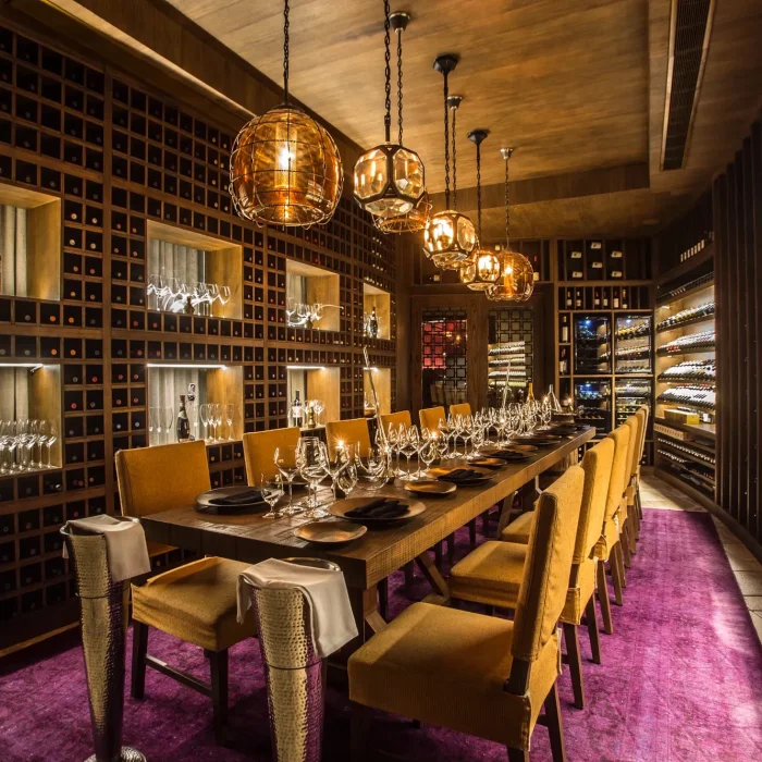 Secrets Akumal resort wine cellar dinner