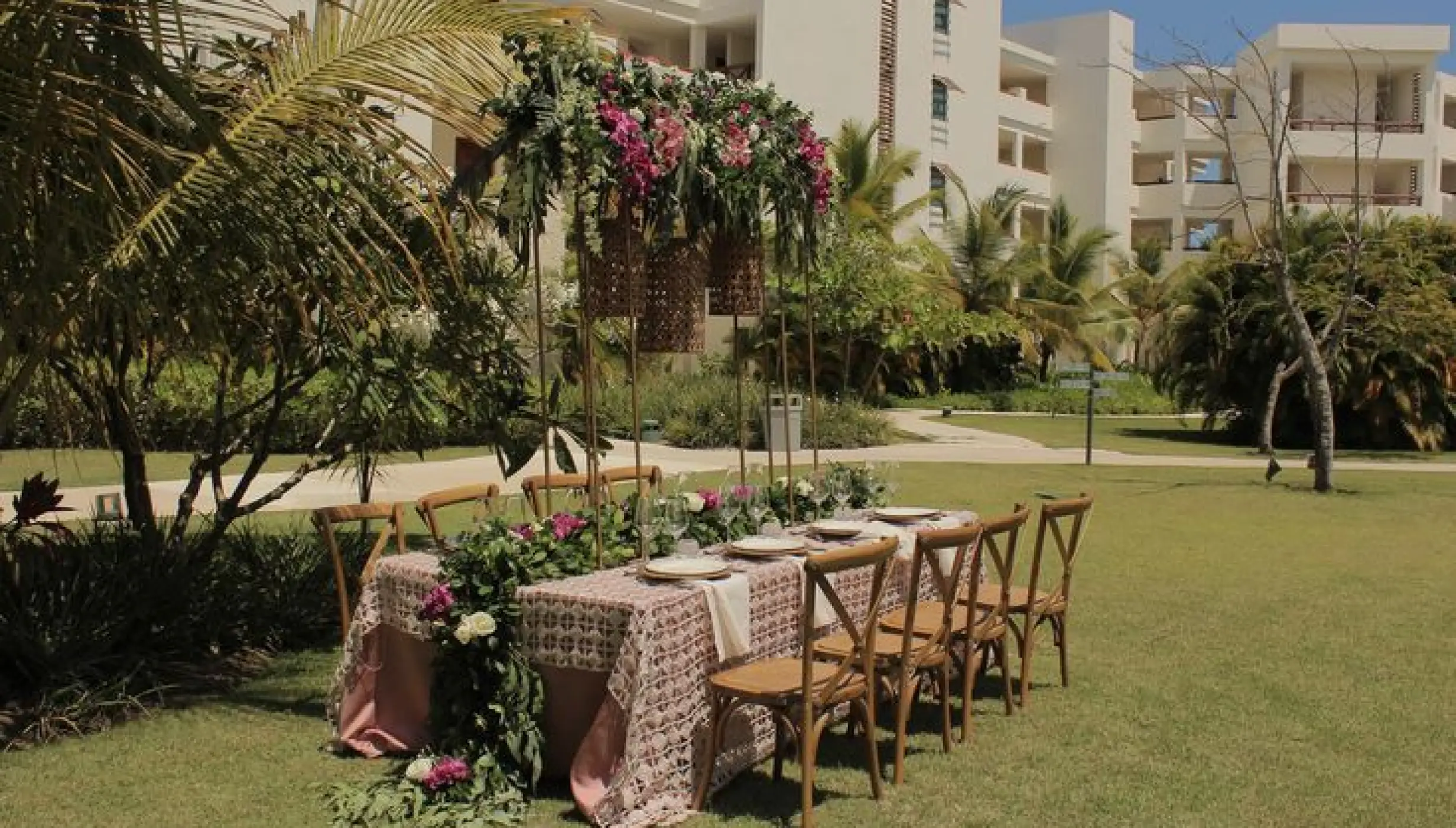 Garden terrace at Secrets Cap Cana Resort and Spa