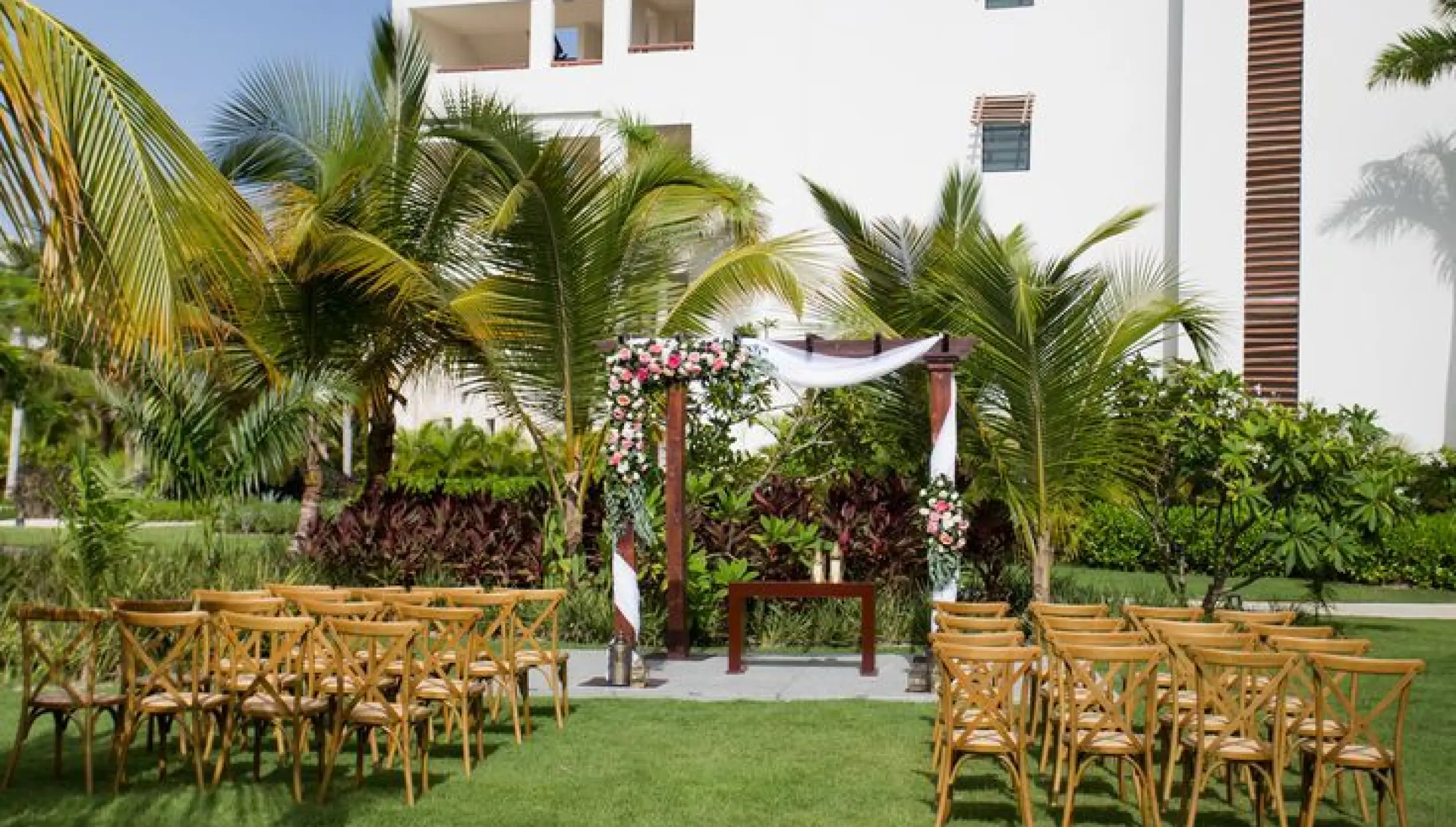 Garden terrace at Secrets Cap Cana Resort and Spa
