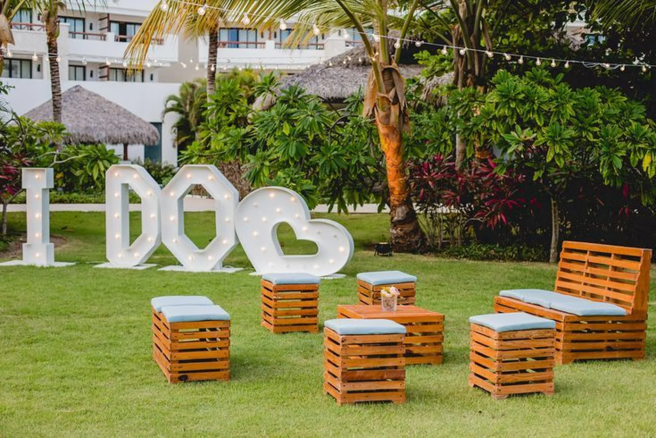 Cocktail party in the pool terrace at Secrets Cap Cana Resort and Spa
