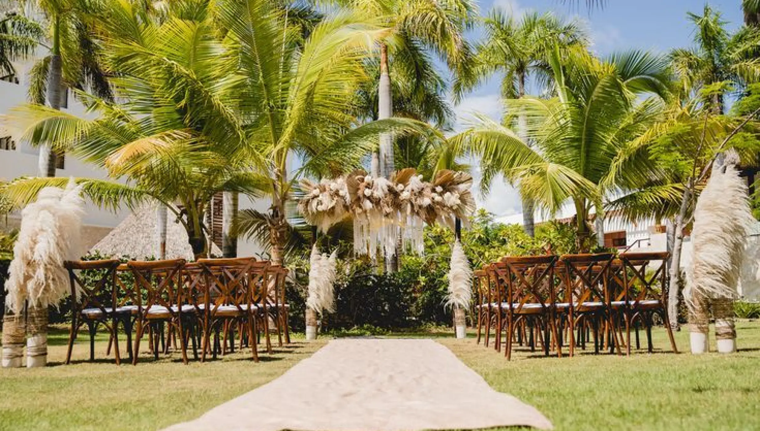 Ceremony in the pool terrace at Secrets Cap Cana Resort and Spa