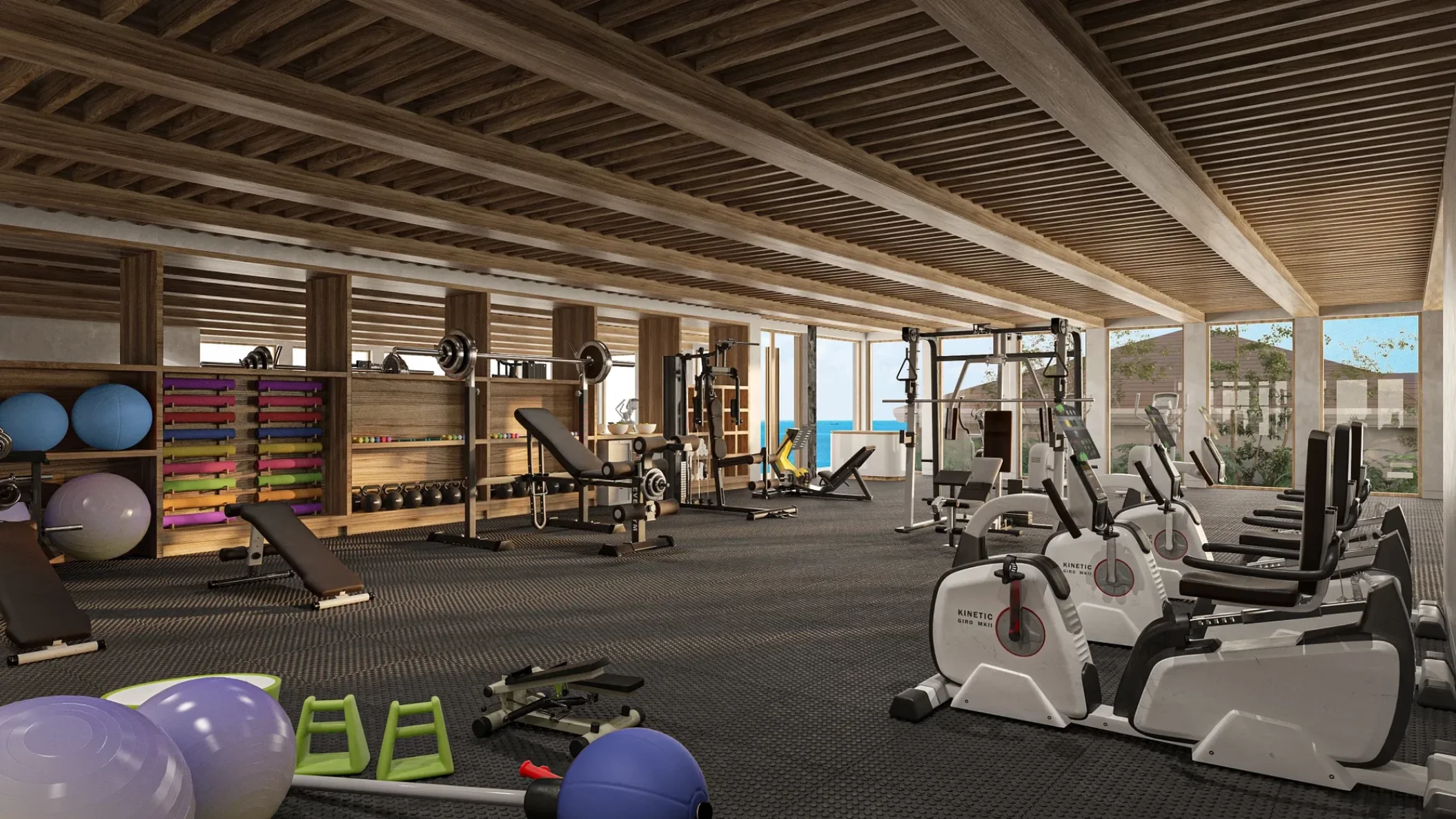 Fitness center at Secrets Impression Isla Mujeres