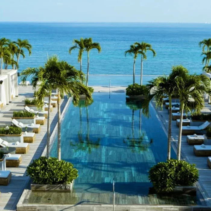 Secrets Impression Moxche Resort Infinity pool overview.