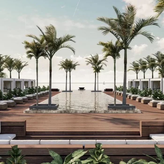 Rooftop at Secrets Moxche resort.