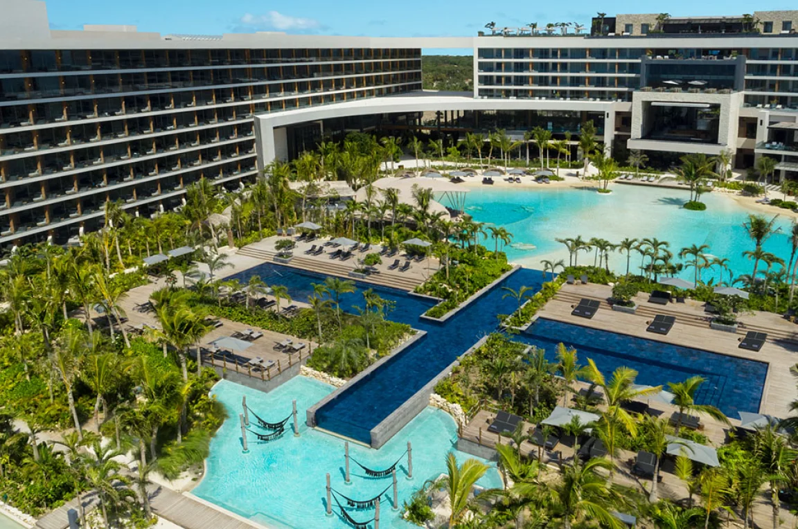 Secrets Moxche resort overview.