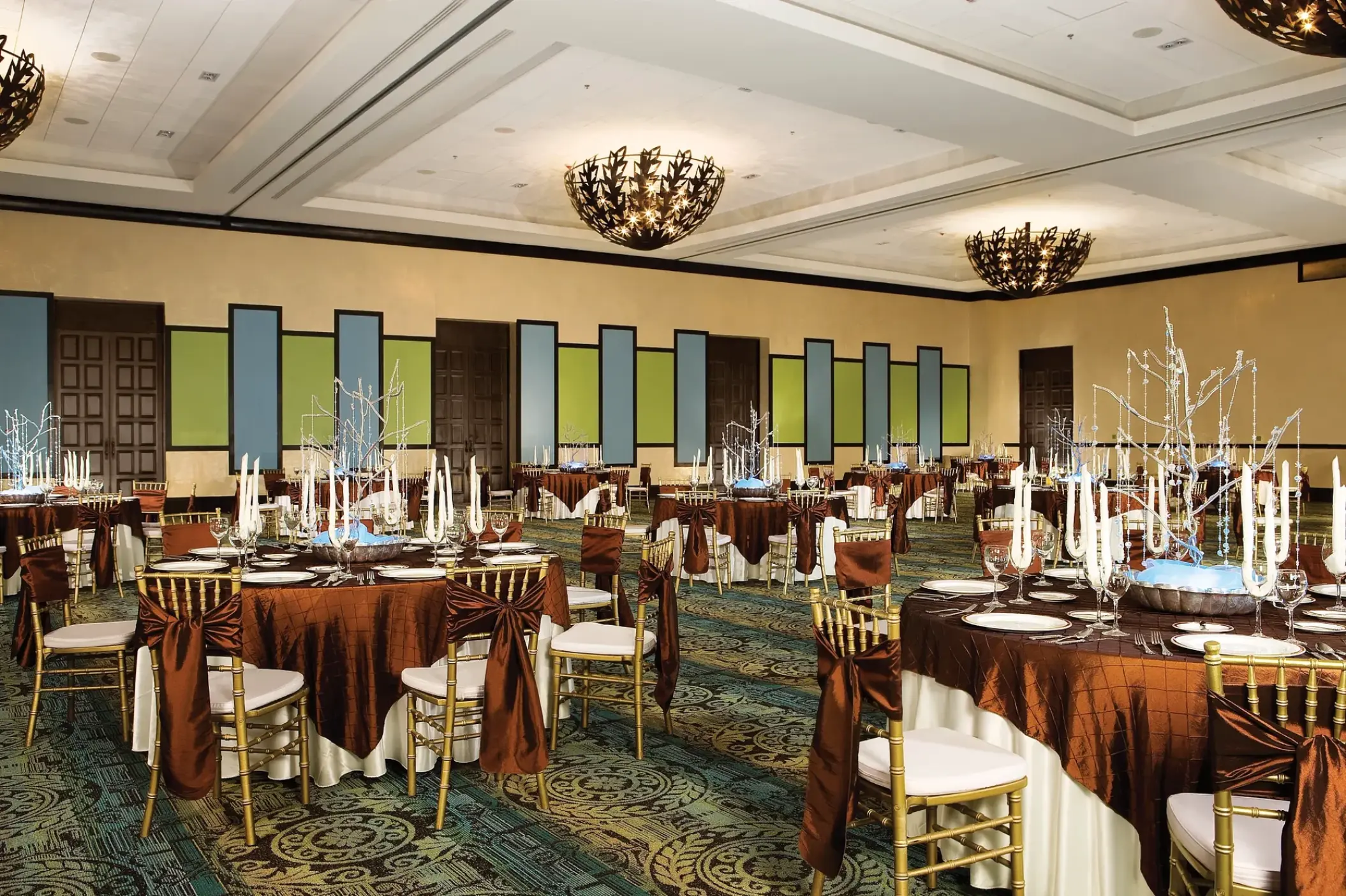 Indoor ballroom wedding reception at Secrets Maroma Beach, Riviera Maya