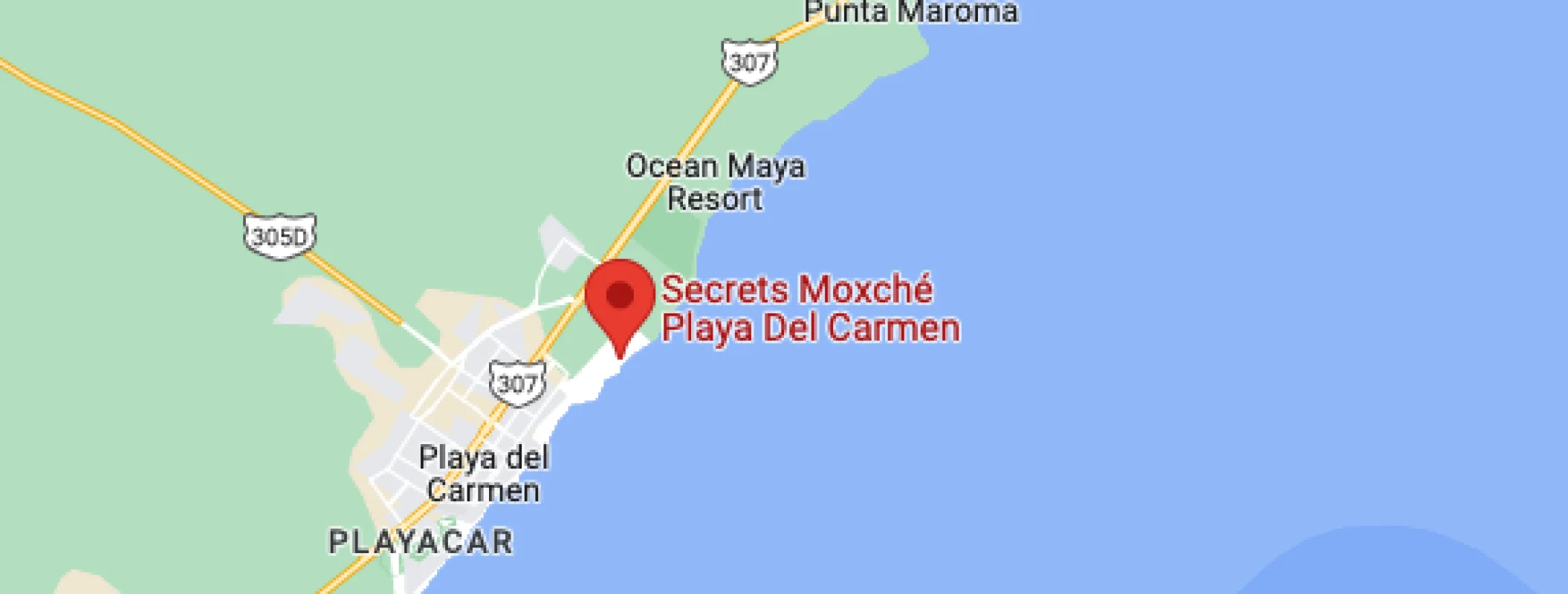 Google maps of secrets moxche and secrets impression moxche