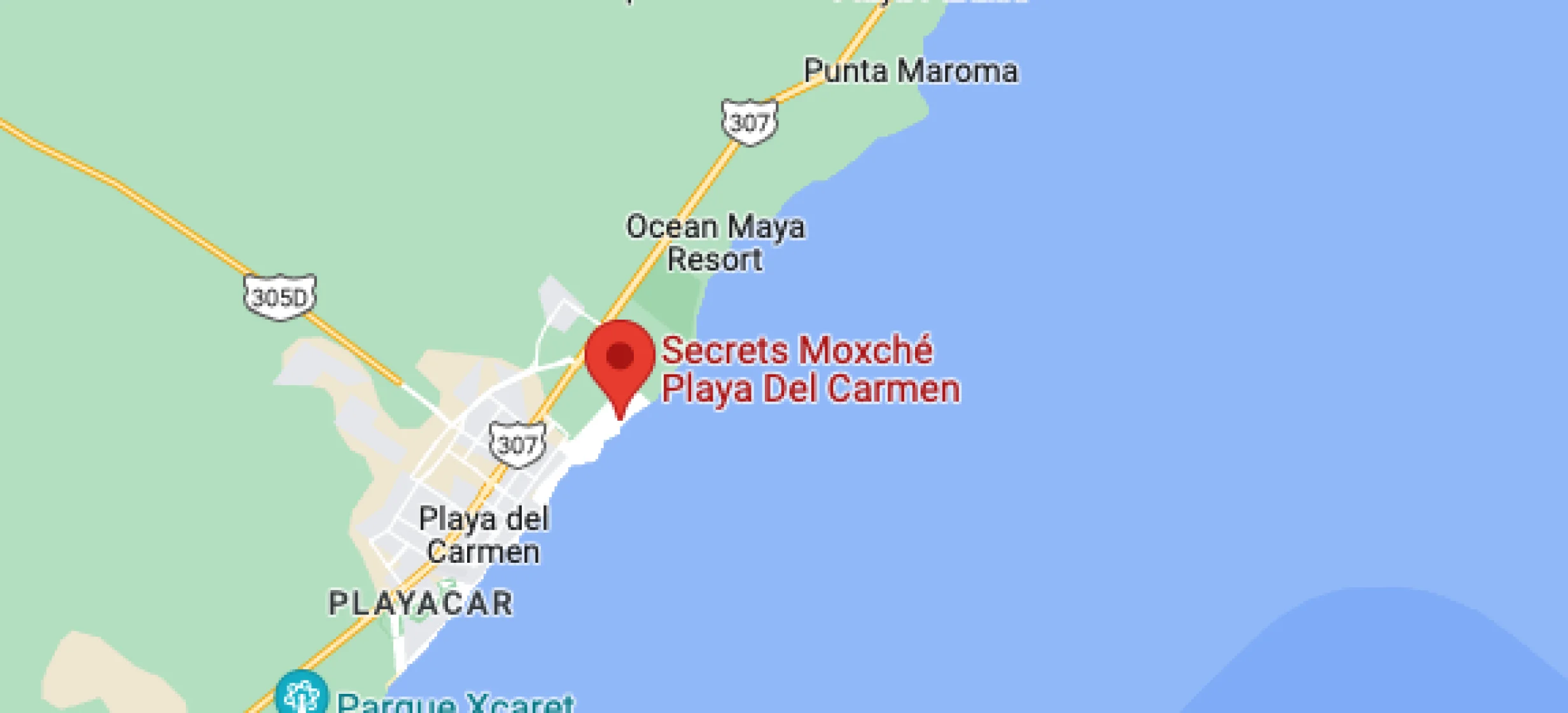 Google maps of secrets moxche and secrets impression moxche