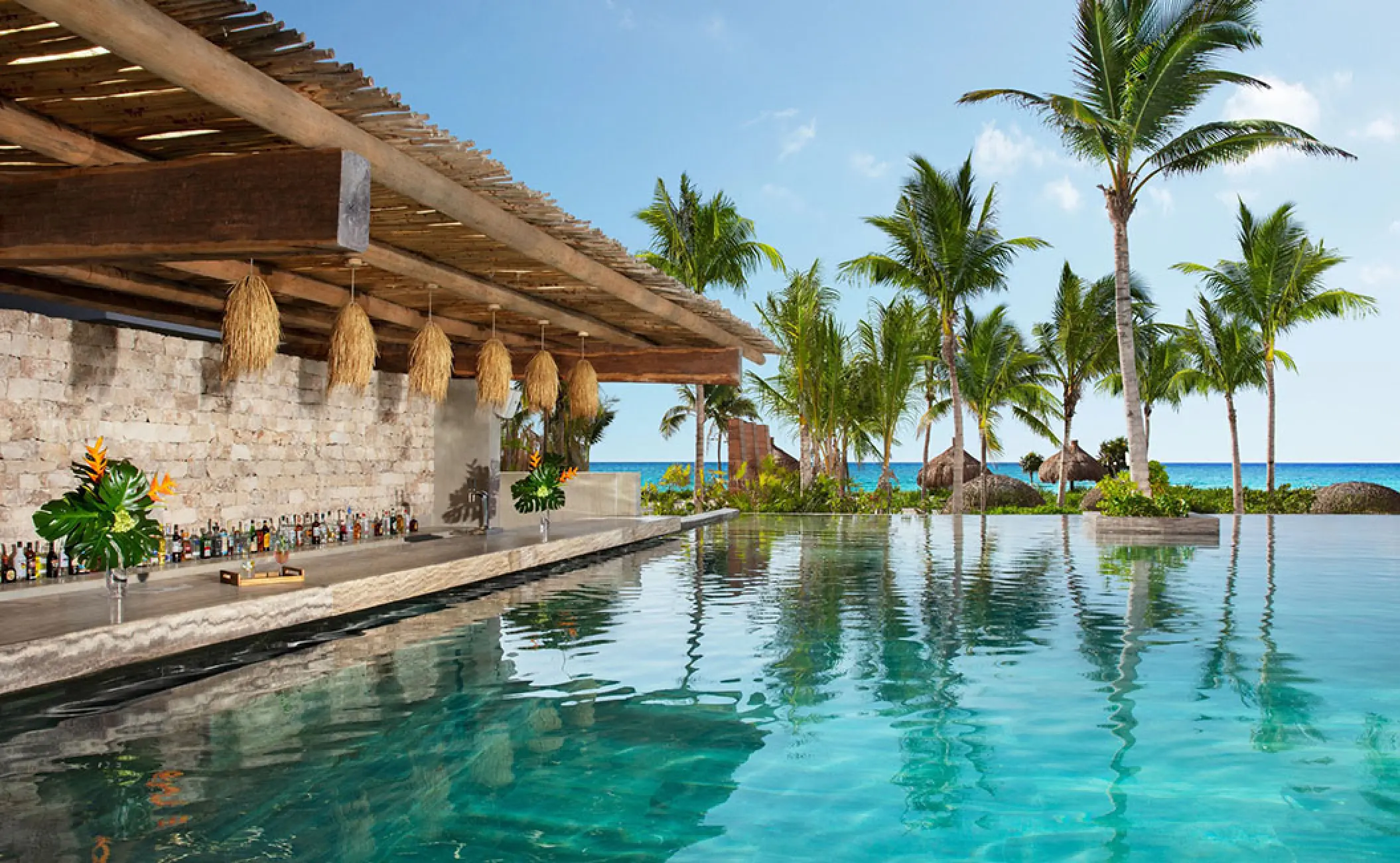 Secrets Moxche swim-up bar and infinity pool, Playa Del Carmen