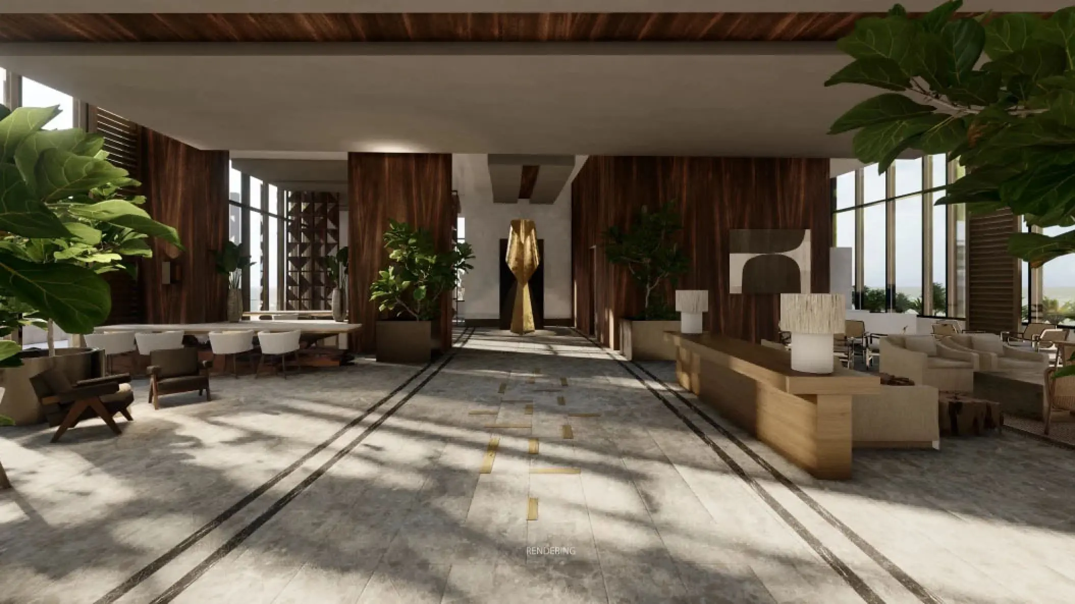 Secrets Moxche resort lobby