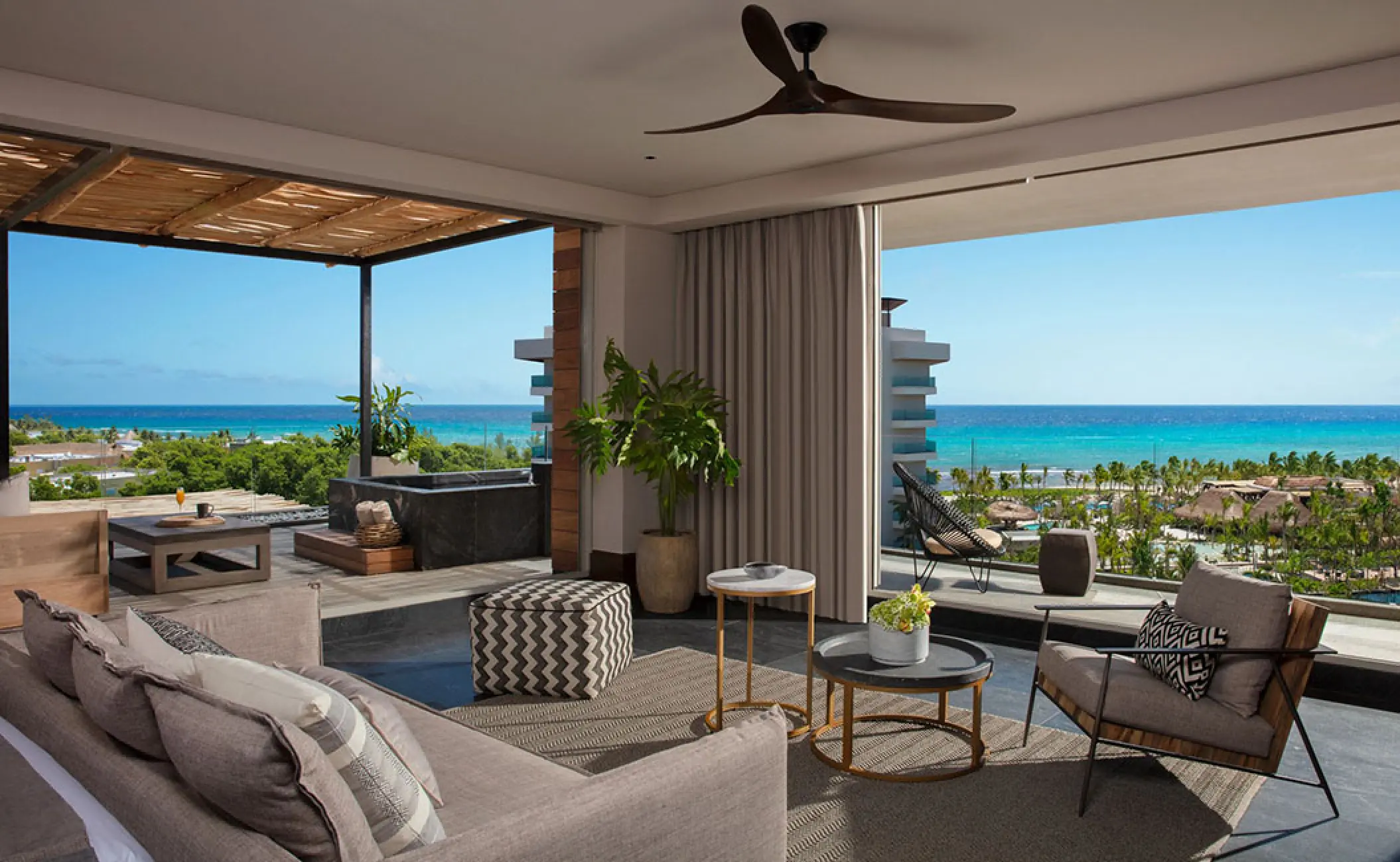 Signature Suite with ocean view balcony and private terrace at Secrets Moxche, Playa Del Carmen