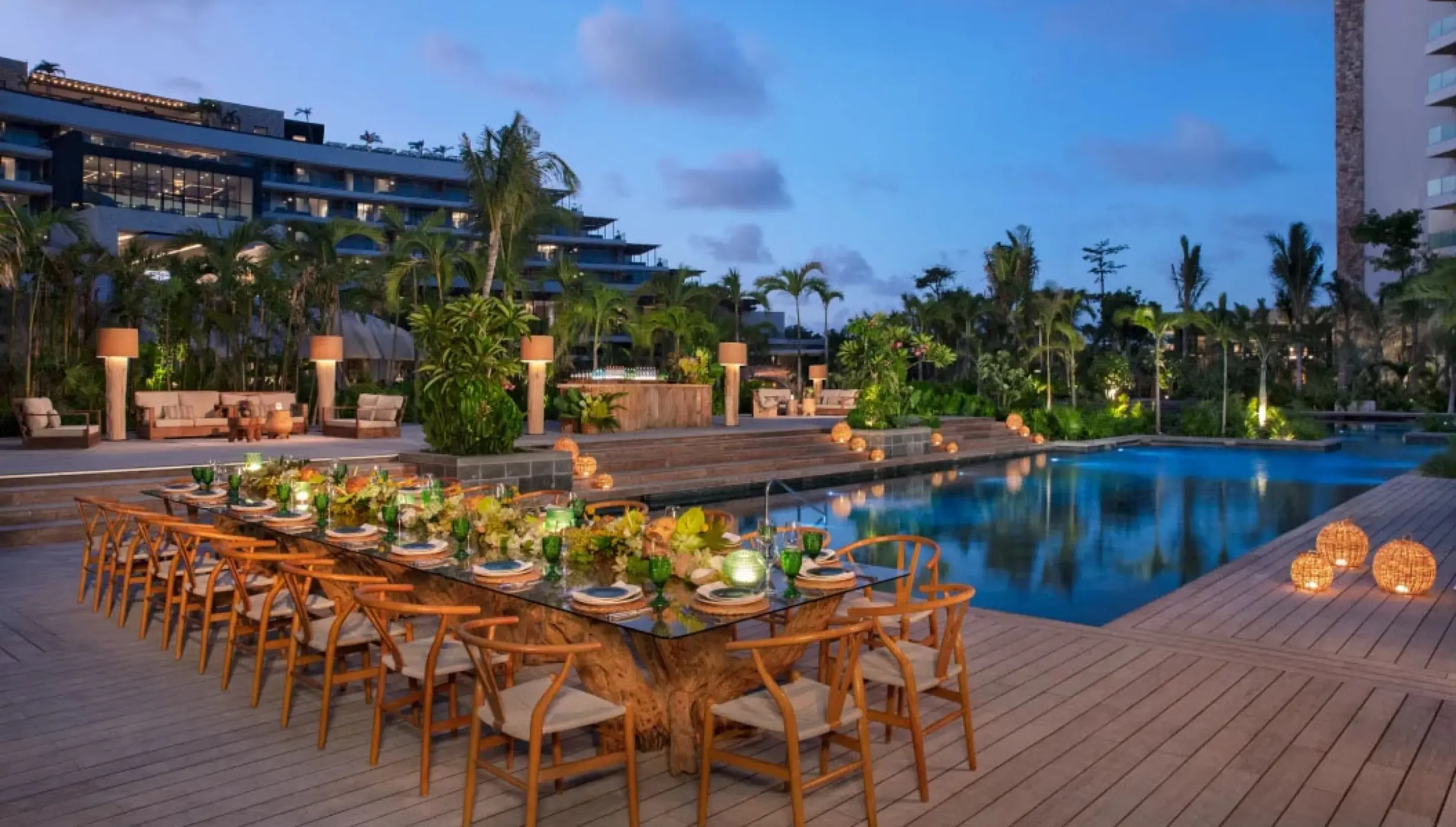 Pool Deck venue at Secrets Moxché Resort.