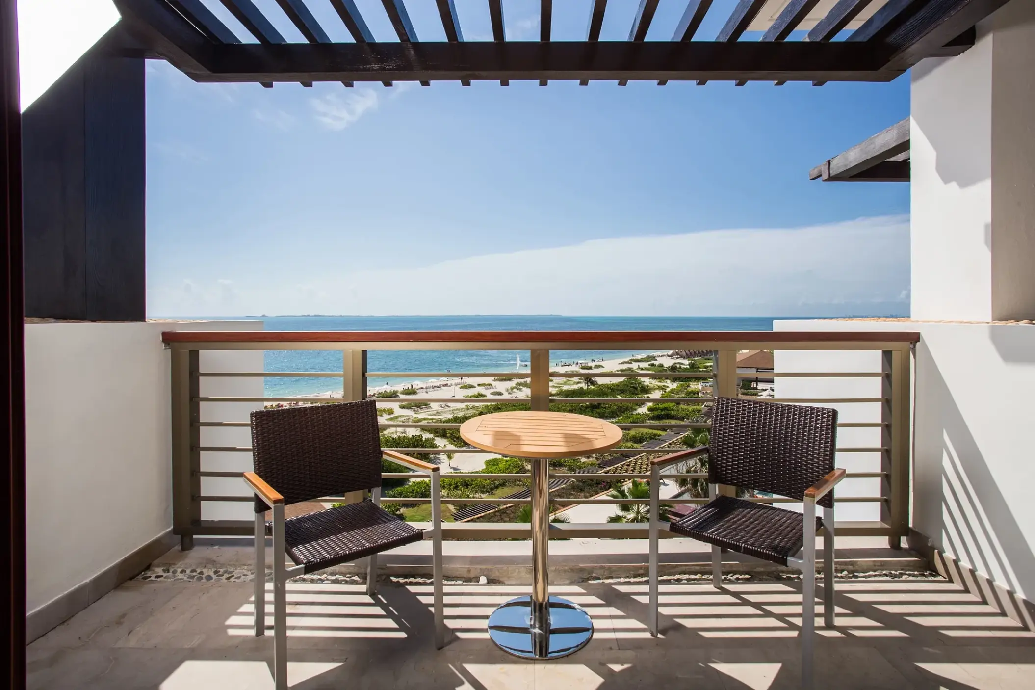 Private balcony with ocean views at Secrets Playa Mujeres, Cancun