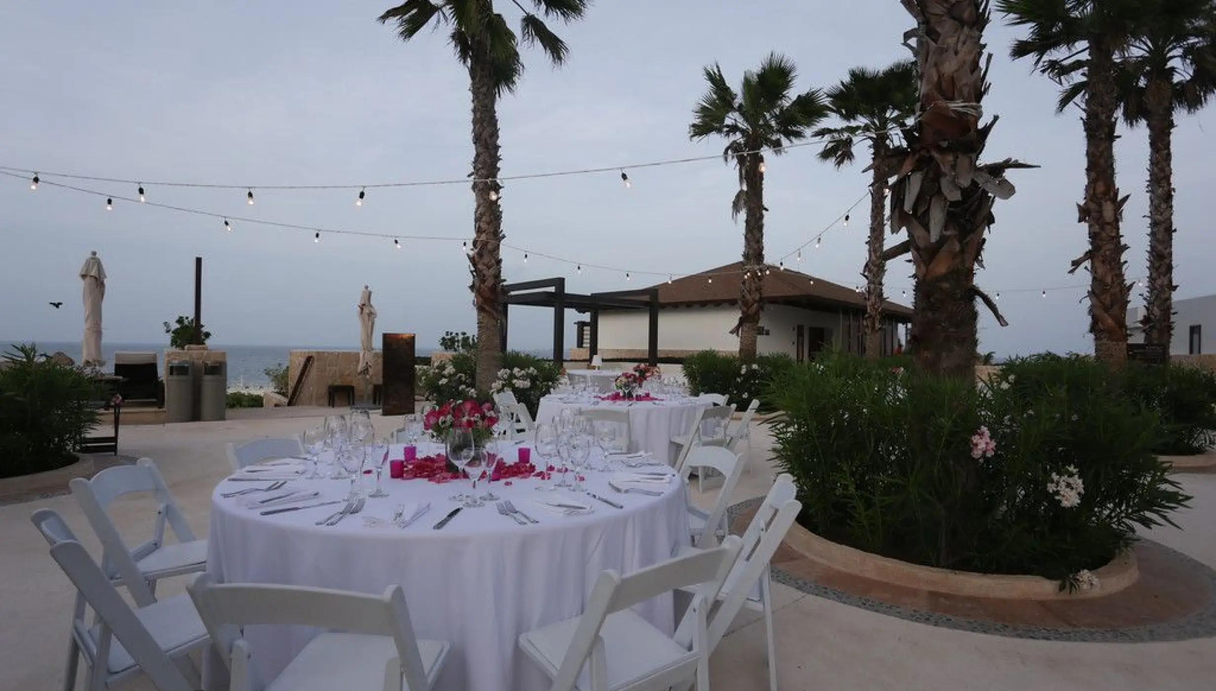 Secrets Playa Mujeres Golf & Spa Resort Wedding set up at the main pool
