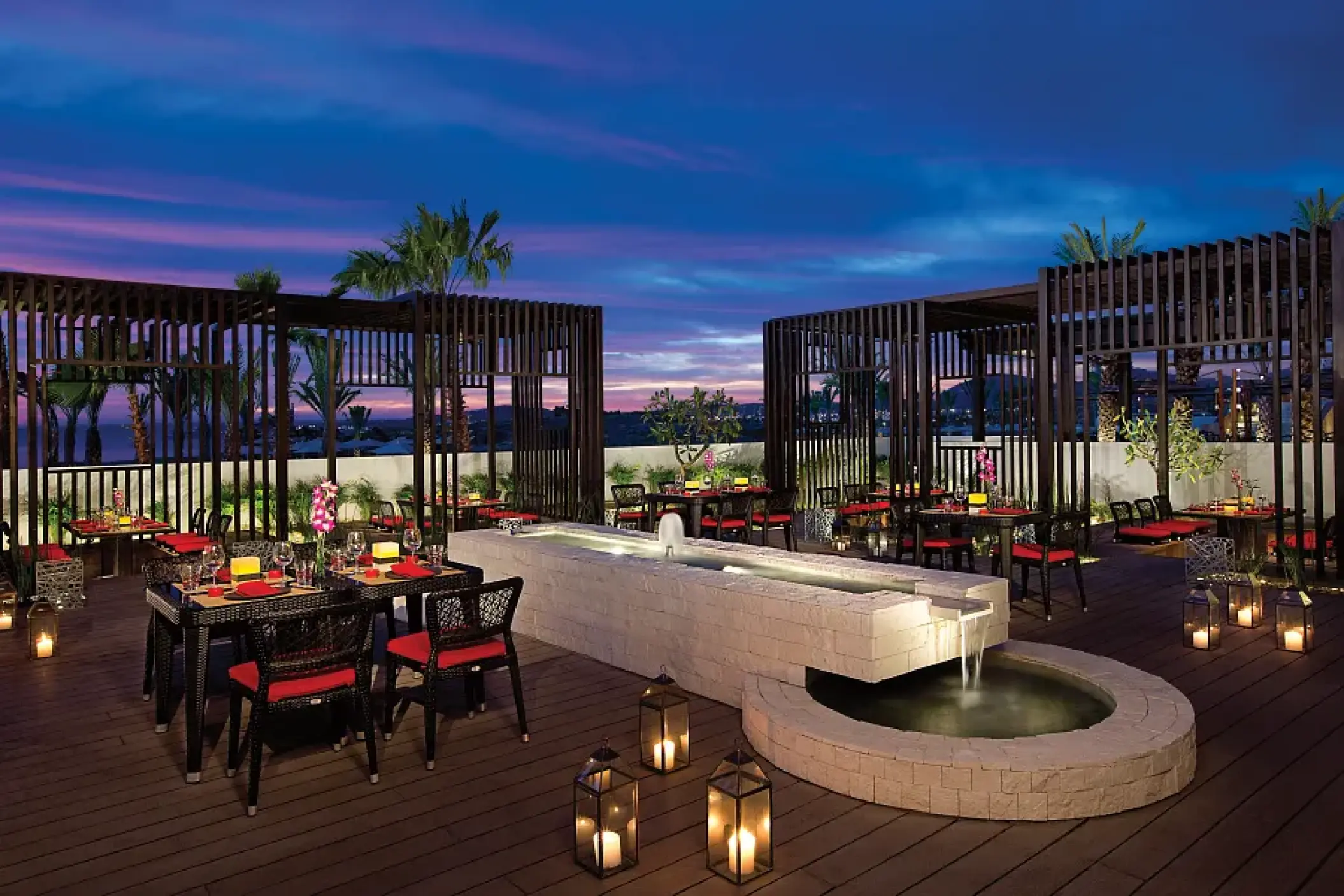 Himitsu terrace restaurant at Secrets Puerto Los Cabos Golf & Spa Resort