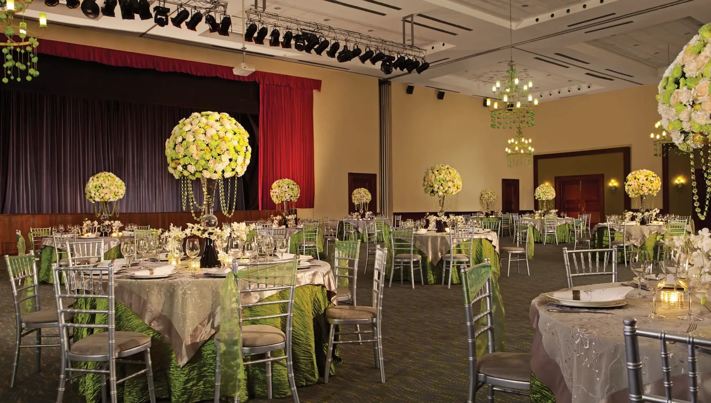 Dinner reception in the ballroom at Secrets Royal Beach Punta Cana
