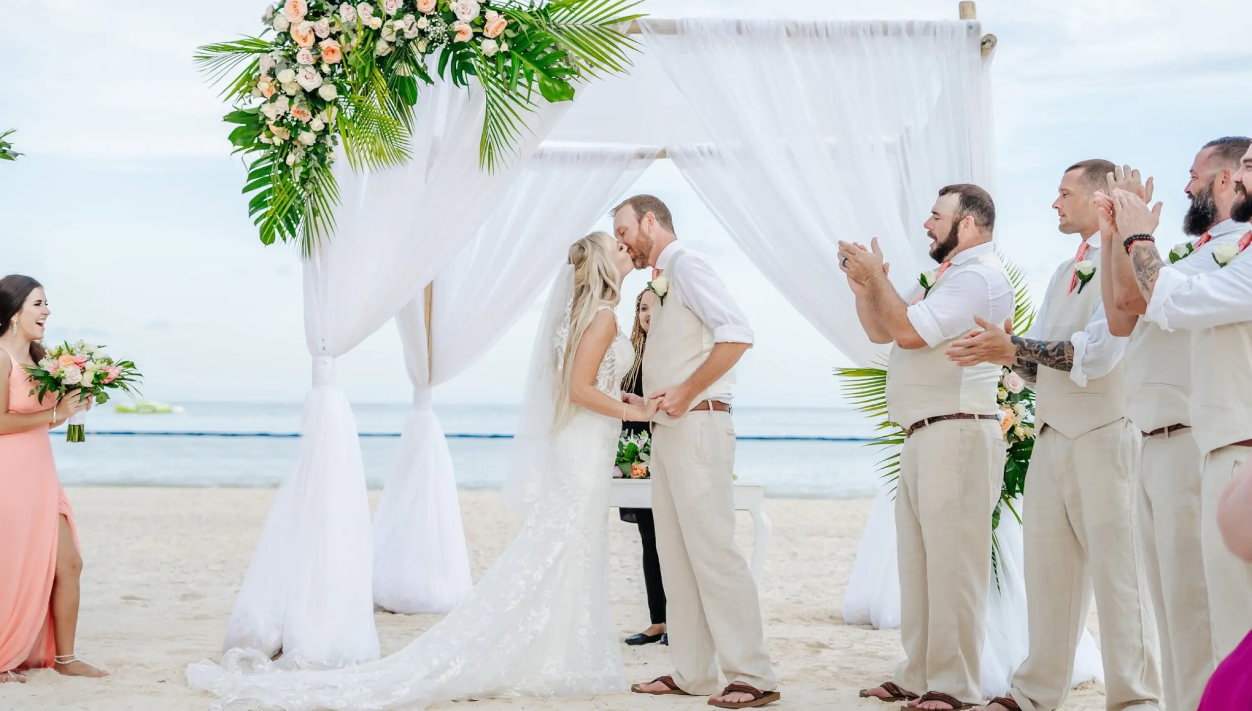 Ceremony decor in the beach at Secrets Royal Beach Punta Cana