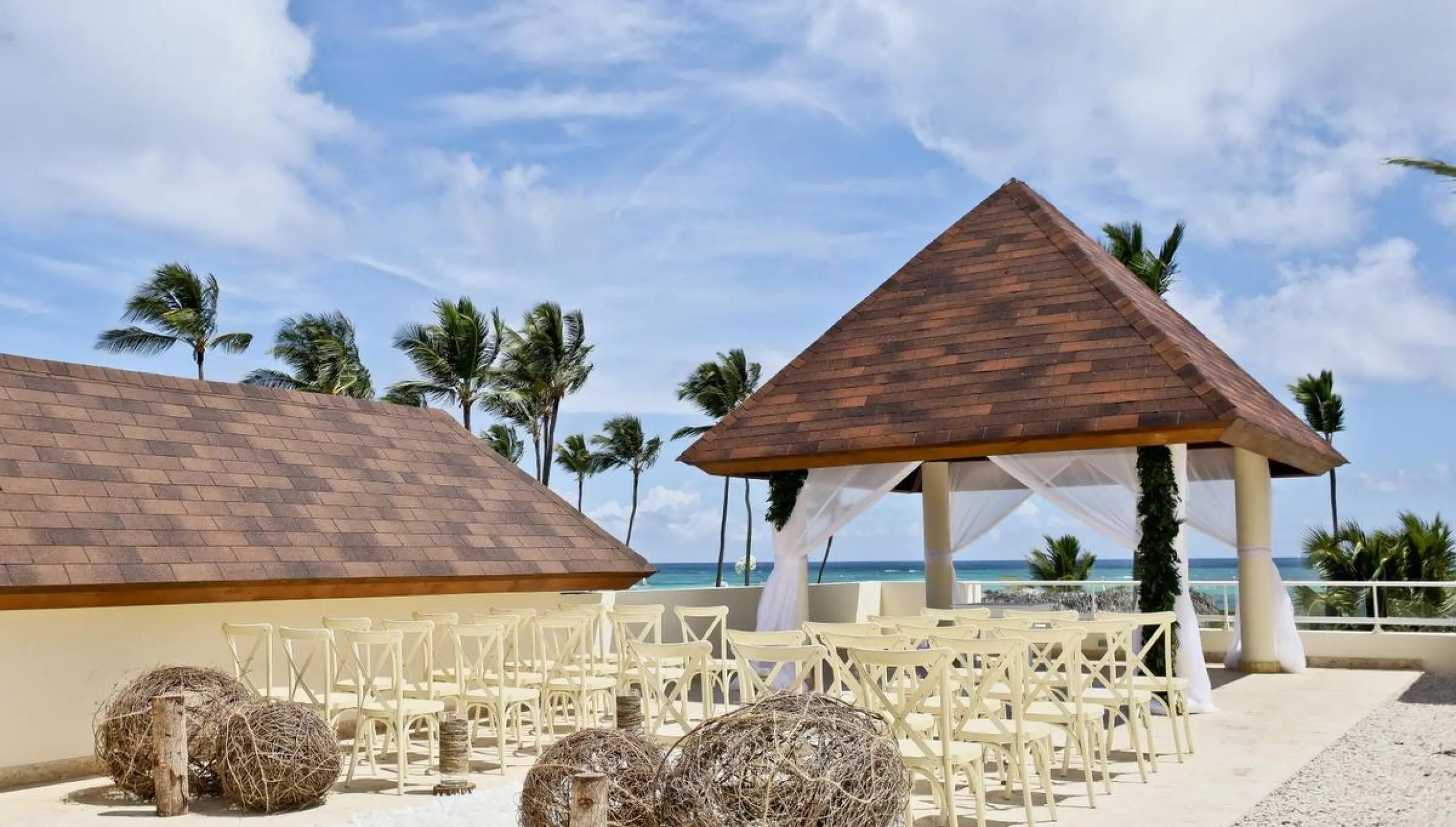 Ceremony decor in the royal gazebo at Secrets Royal Beach Punta Cana
