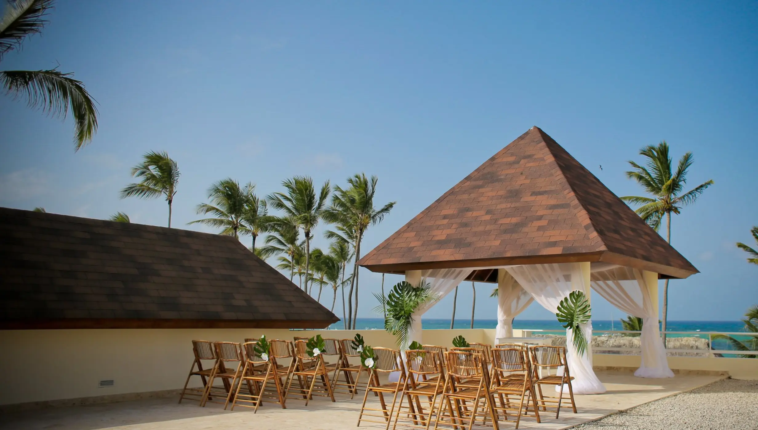Ceremony decor in the royal gazebo at Secrets Royal Beach Punta Cana
