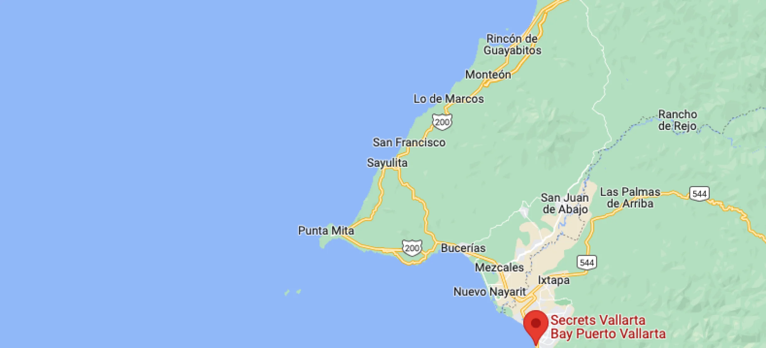 Google maps of secrets vallarta bay puerto vallarta.