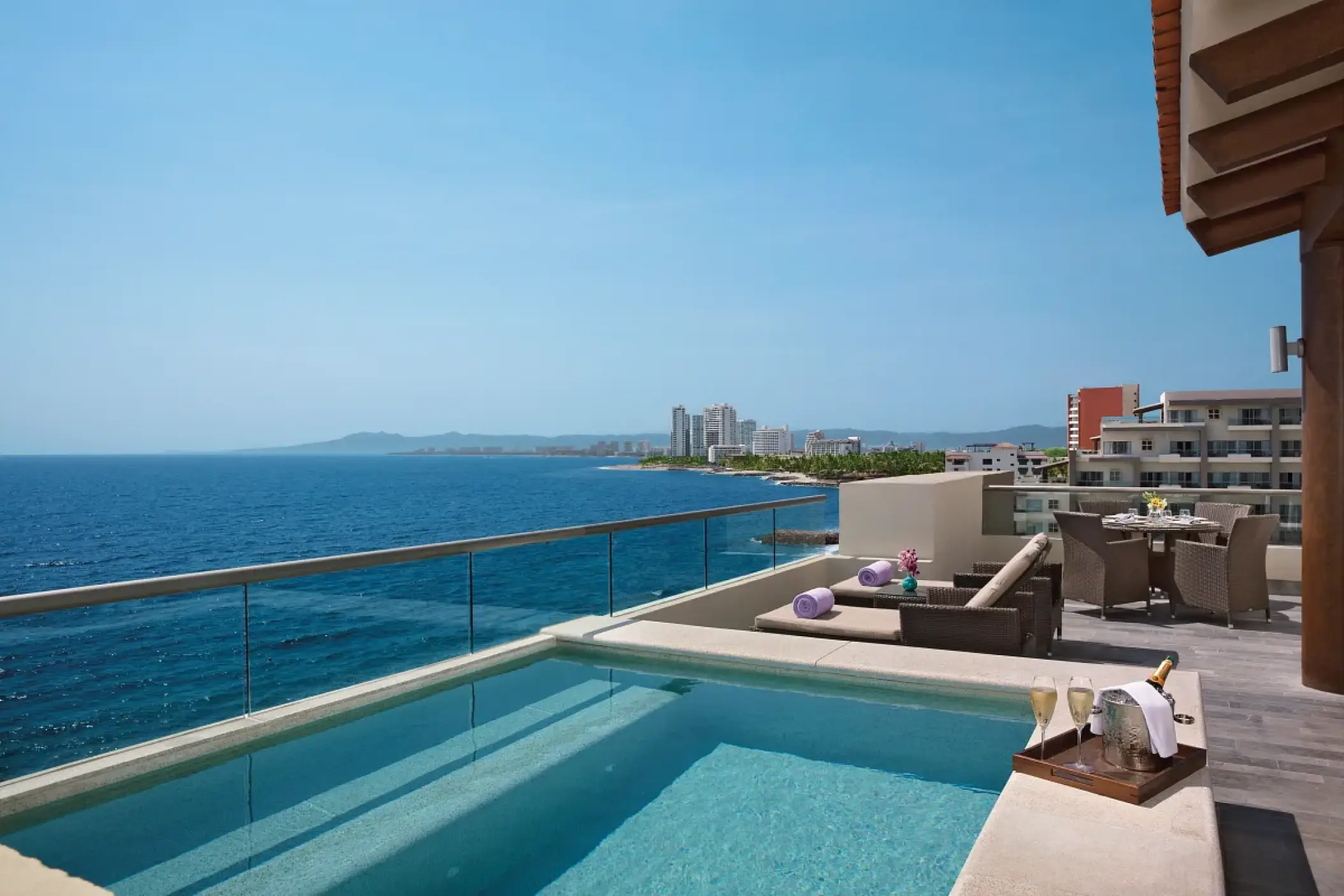Master suite terrace with private plunge pool at Secrets Vallarta Bay, Puerto Vallarta