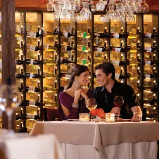 Couple dining in the wine cellar at Secrets Vallarta Bay, Puerto Vallarta